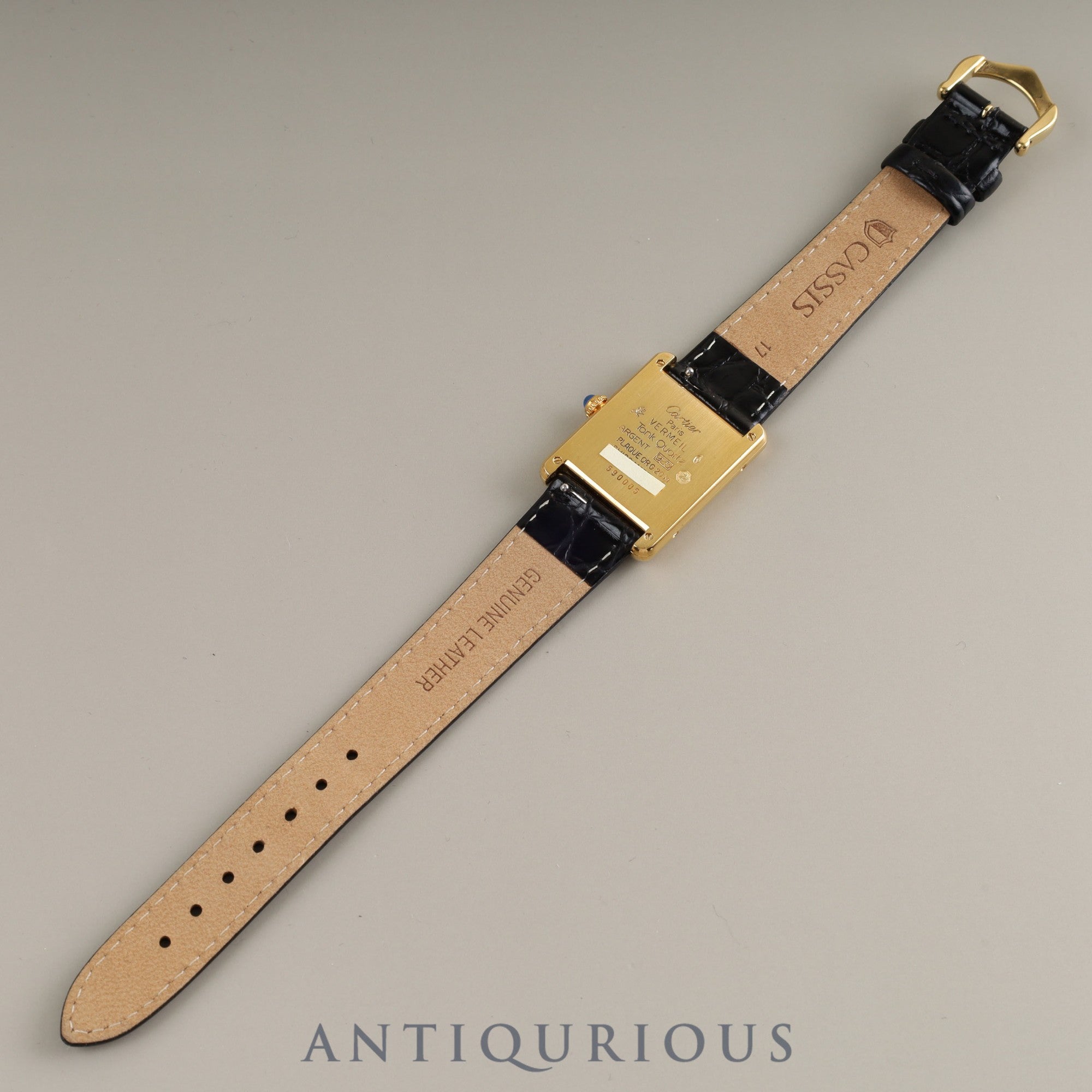 Cartier Must Tank LM QZ 590005 925 Leather Front Trinity Dial Box Complete Cartier Boutique Service