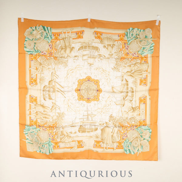 エルメス スカーフ カレ90 アズレージョ SILK100%