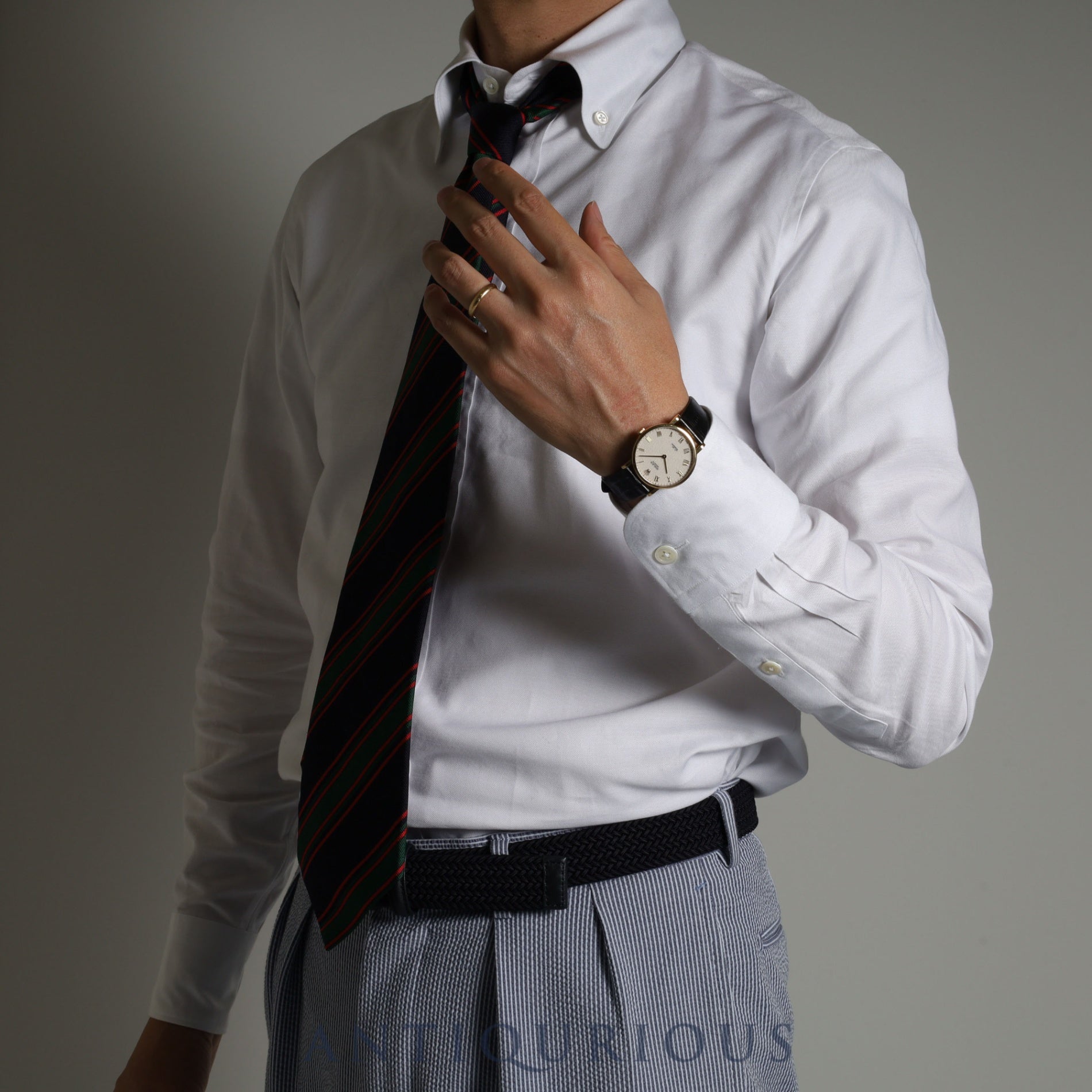 ロレックス チェリーニ 5112 手巻き Cal.1601 18KYG 革 純正尾錠(750)アイボリーローマン コンピューター文字盤 N番 1991年