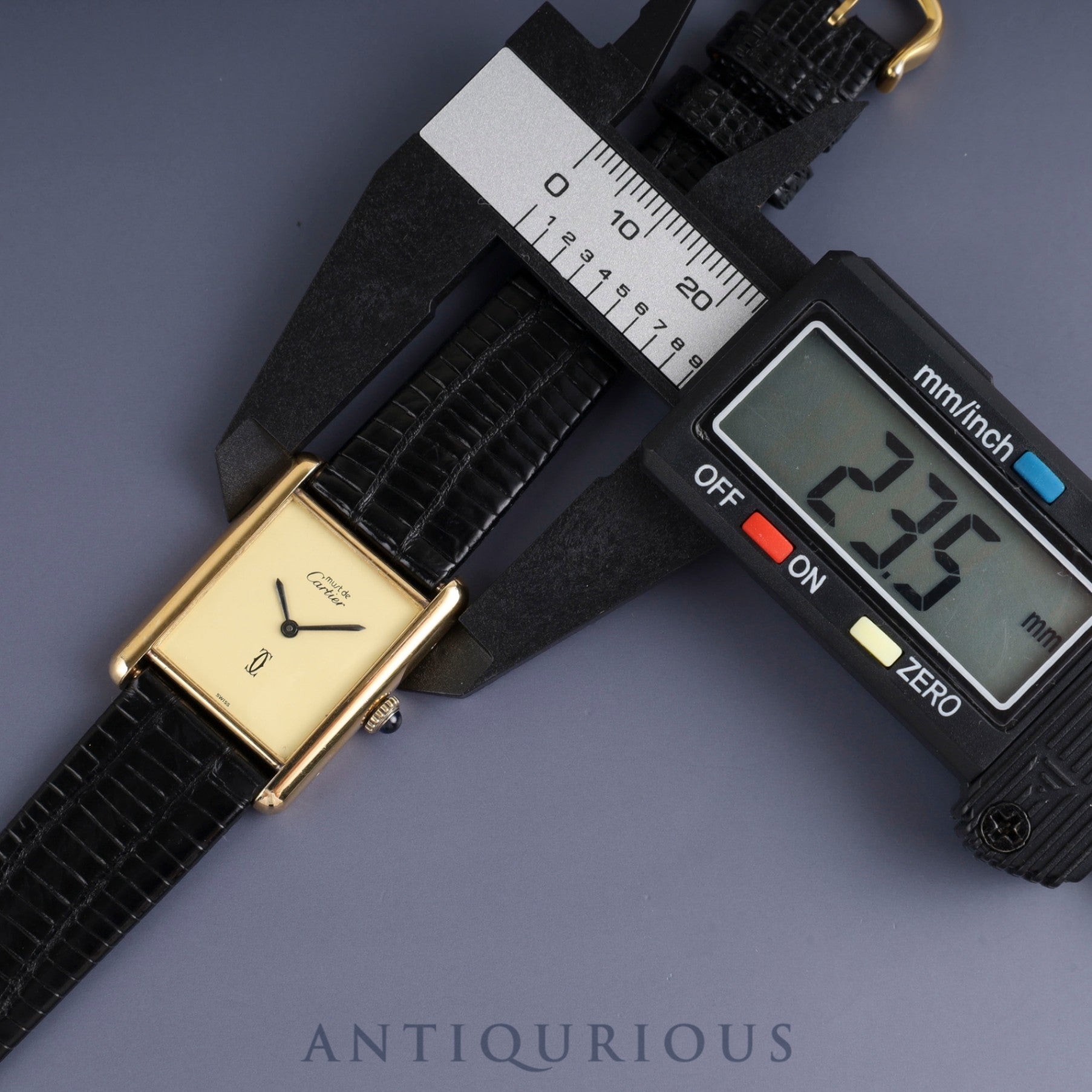 Cartier Must Tank LM Manual winding Cal.78-1 SV925 Leather Genuine buckle (GP) Ivory dial Overhauled