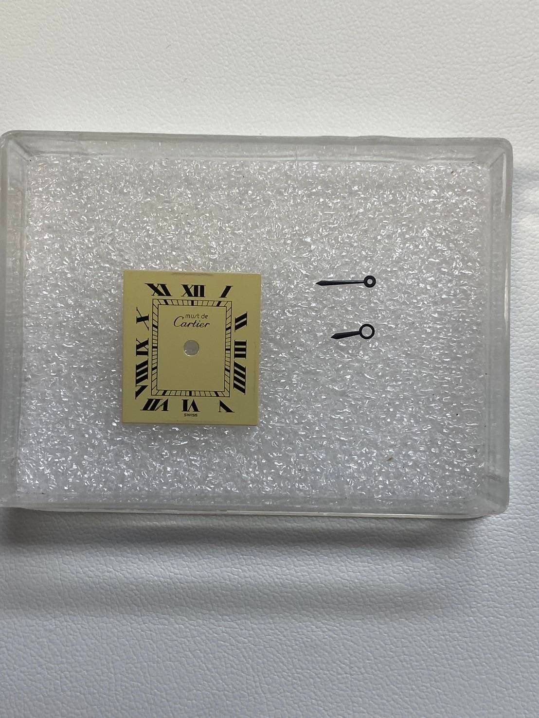 Cartier Must Tank SM 82974213 Manual winding Cal.78-1 SV925 Leather Ivory Roman dial Overhauled New finish