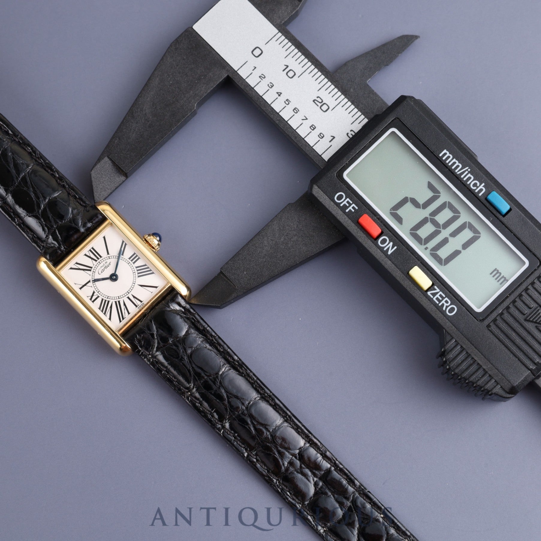 カルティエ マストタンク SM 1613 クォーツ Cal.057 SV925 革 純正Dバックル(GP)オパラン文字盤 オーバーホール済み
