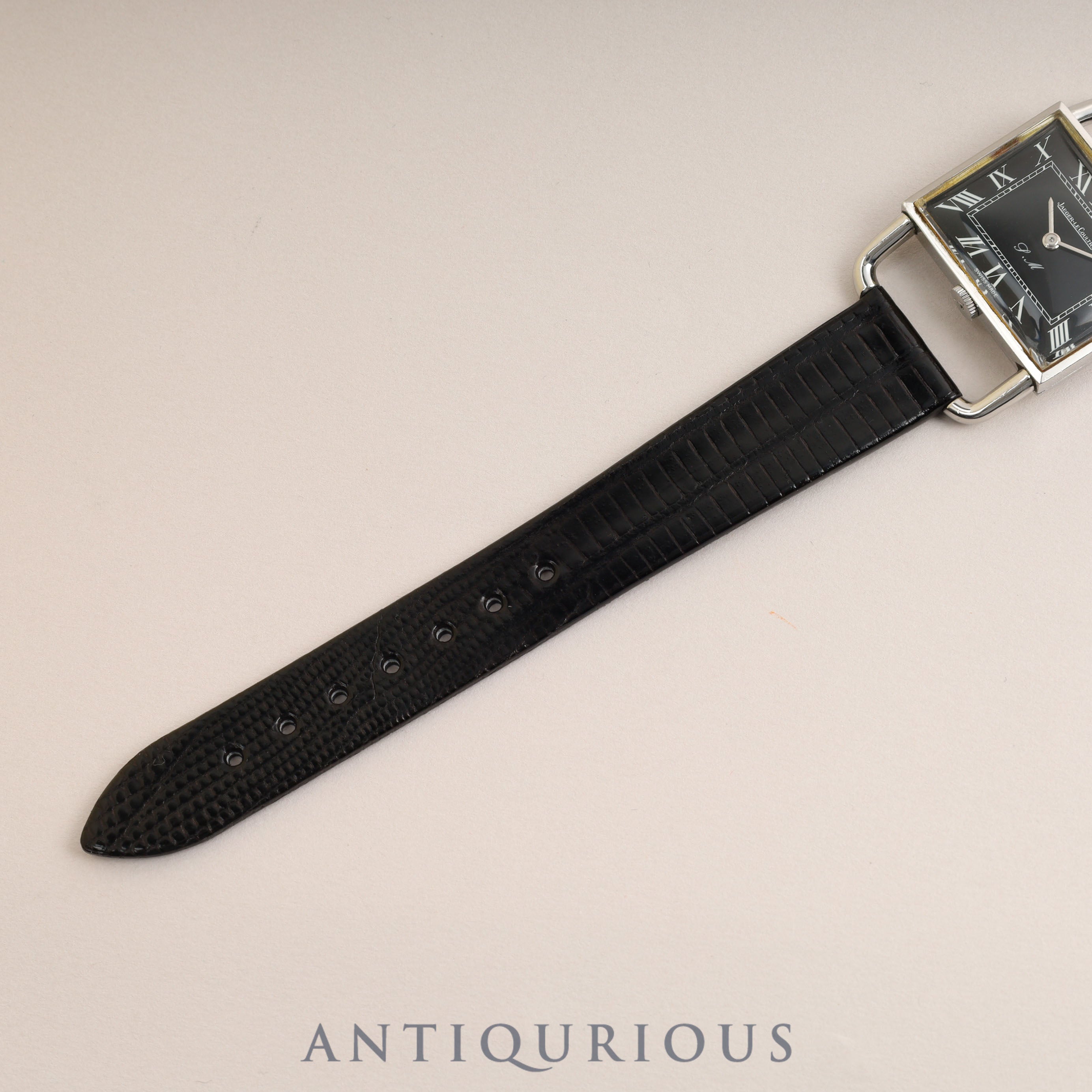 ジャガー・ルクルト ドライバーズウォッチ エトリエ 9041.42 手巻き Cal.818/3 SS 革 ブラックローマン文字盤