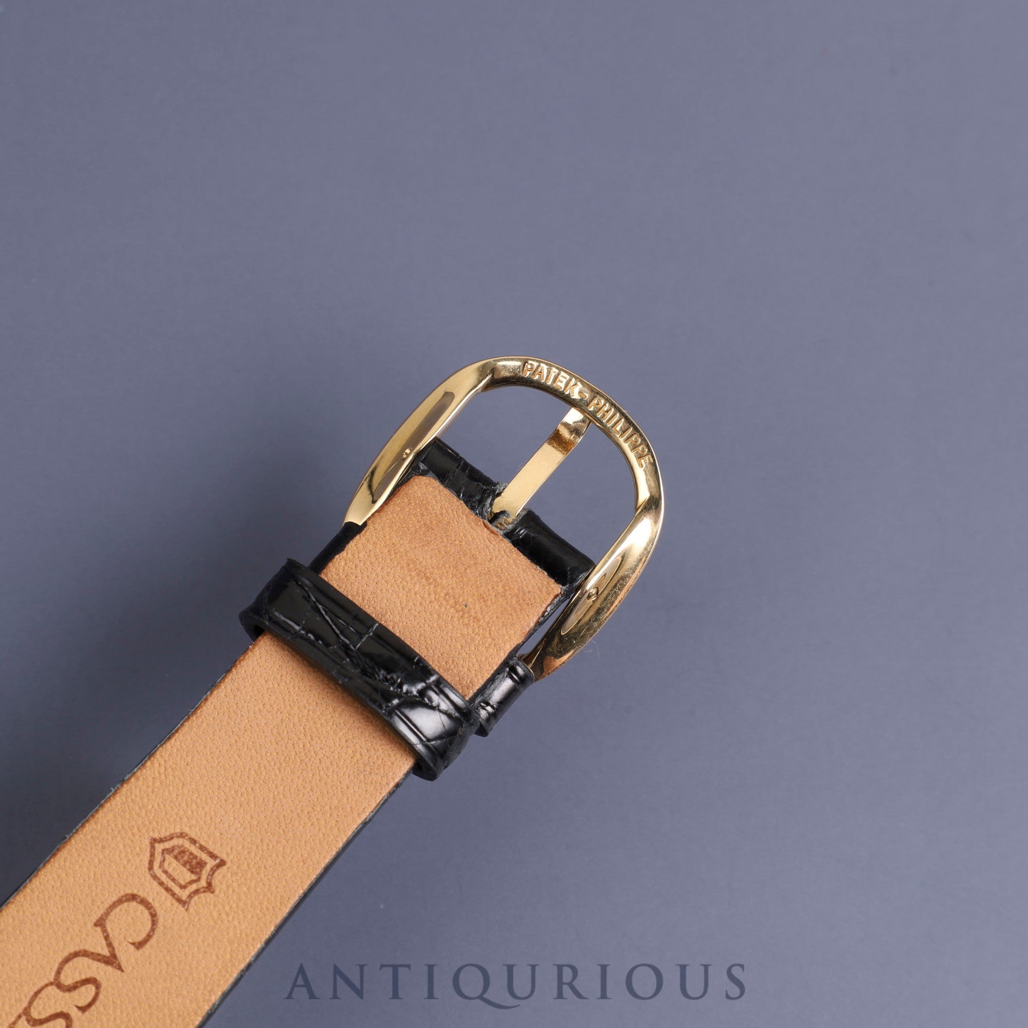 パテック・フィリップ ゴールデンエリプス 3848 手巻き Cal.215 750 革 純正尾錠(750)ブルー文字盤 オーバーホール済み