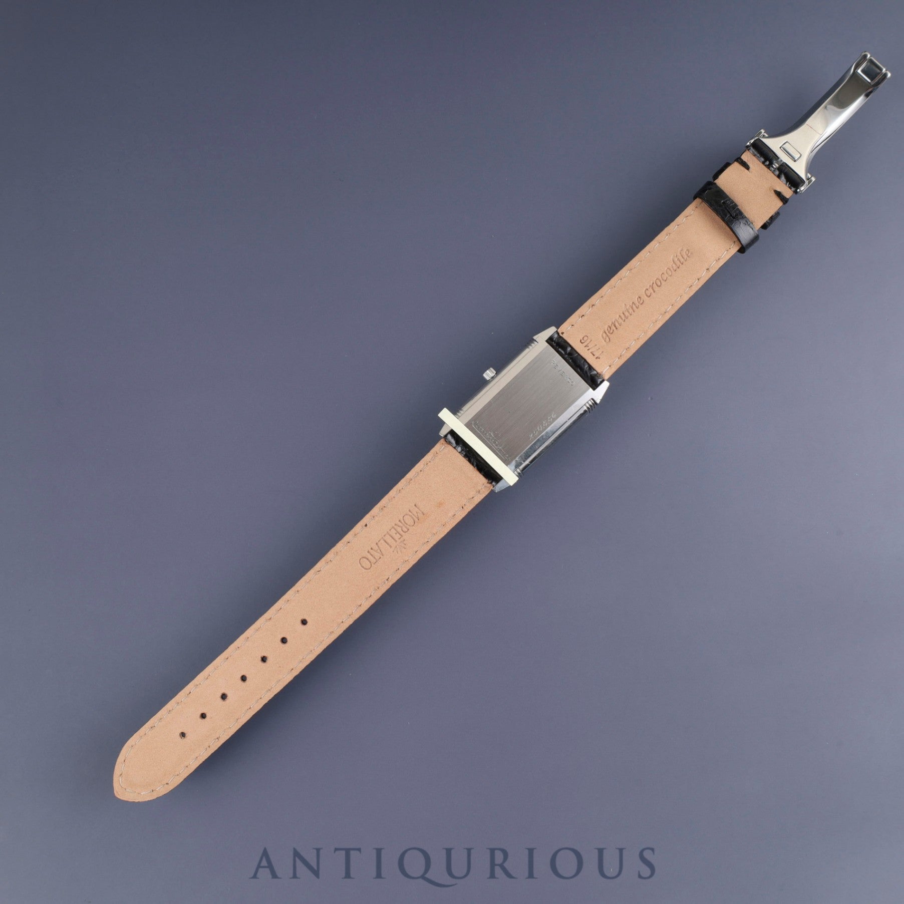 Jaeger-LeCoultre Reverso Classic 250.8.86 Manual Winding Caliber 846/1 Stainless Steel Leather Strap with Genuine Stainless Steel Buckle, Silver Arabic Dial, Overhauled