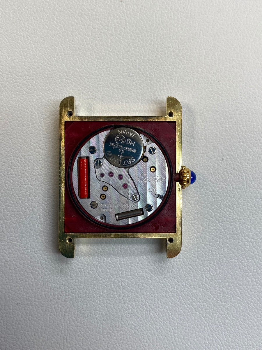 カルティエ マストタンク LM W1002653 / 1615 クォーツ Cal.690 SV925 革 純正尾錠(GP)ストレートローマン文字盤 オーバーホール済み 新品仕上げ済み