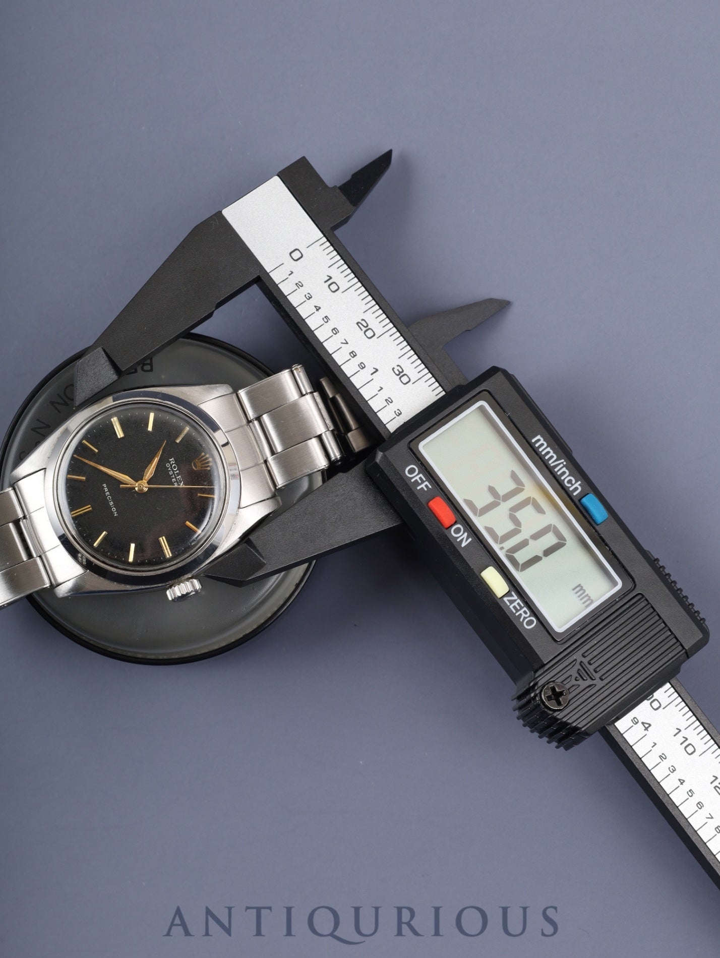 ロレックス オイスター プレシジョン 6426 手巻き Cal.1225 SS SS ブラック文字盤 87番台(1962年) オーバーホール済み