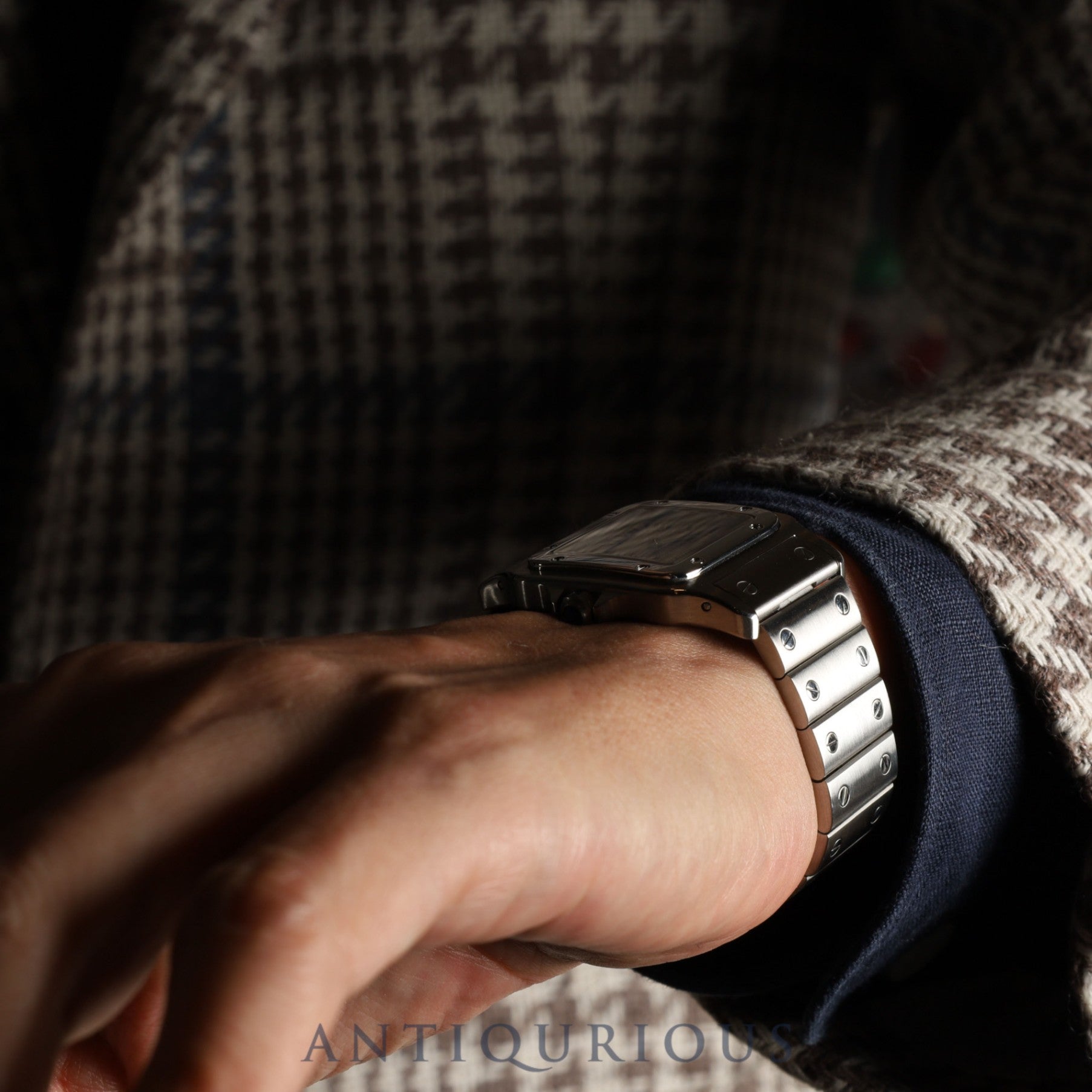 カルティエ サントス ガルベ LM W20055D6 / 2319 自動巻き SS SS シルバーギョーシェ文字盤 カルティエブティックにてコンプリートサービス(フルメンテナンス)済み