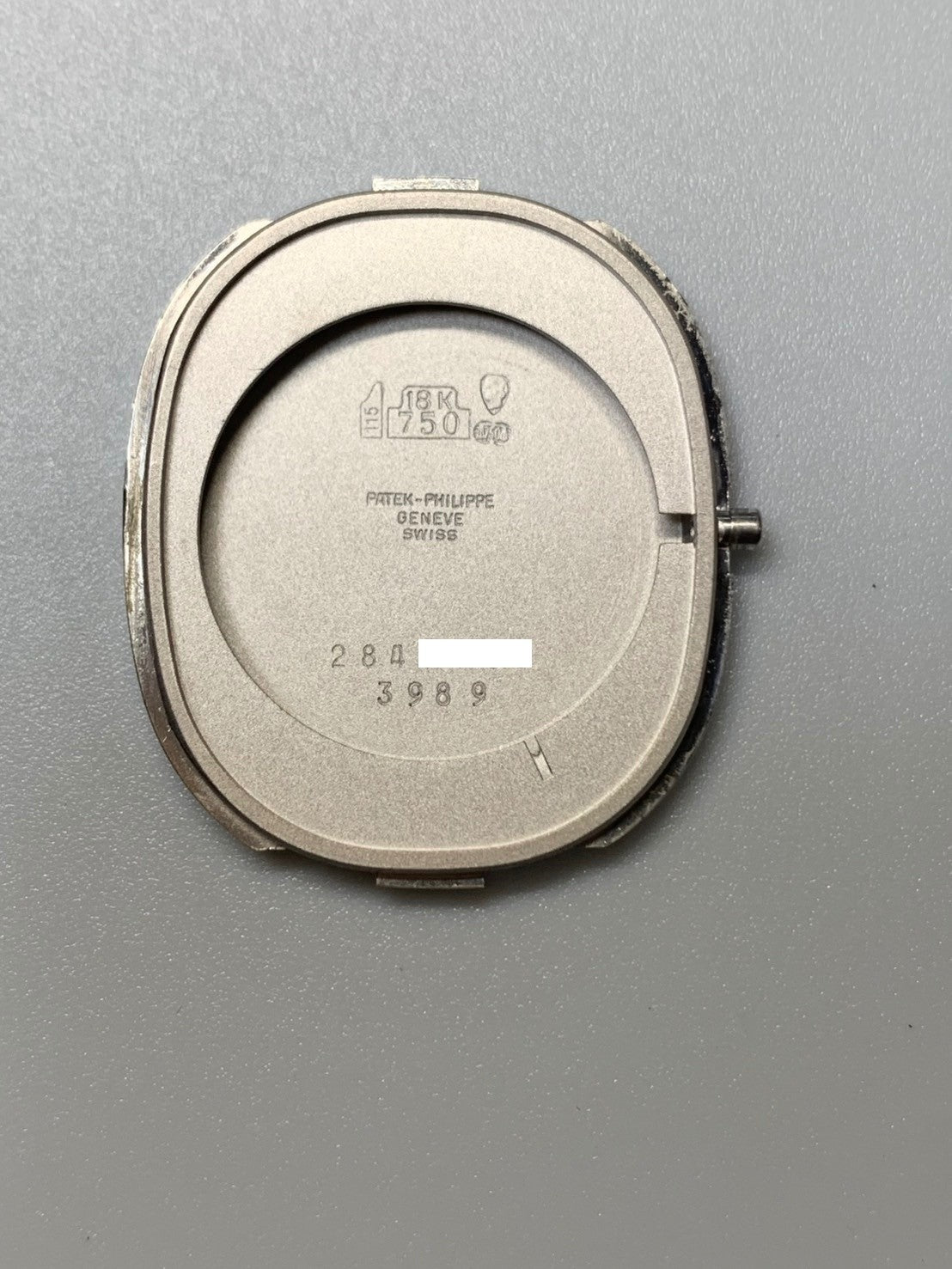 Patek Philippe Golden Ellipse 3989 Manual winding Cal.215 750WG Original leather strap Original pin buckle (750WG) White Roman dial Box Overhauled