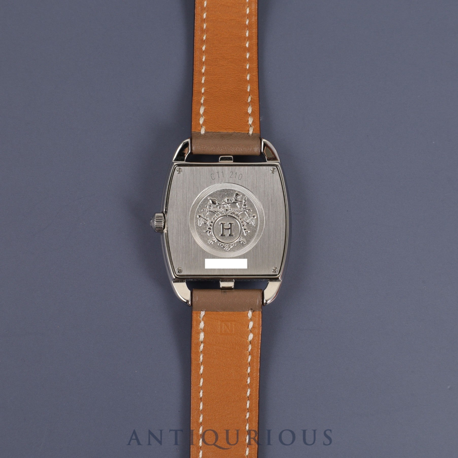 Hermes Cape Cod Tonneau CT1.210 Quartz Cal.- SS Leather White Dial Box Warranty (2017)