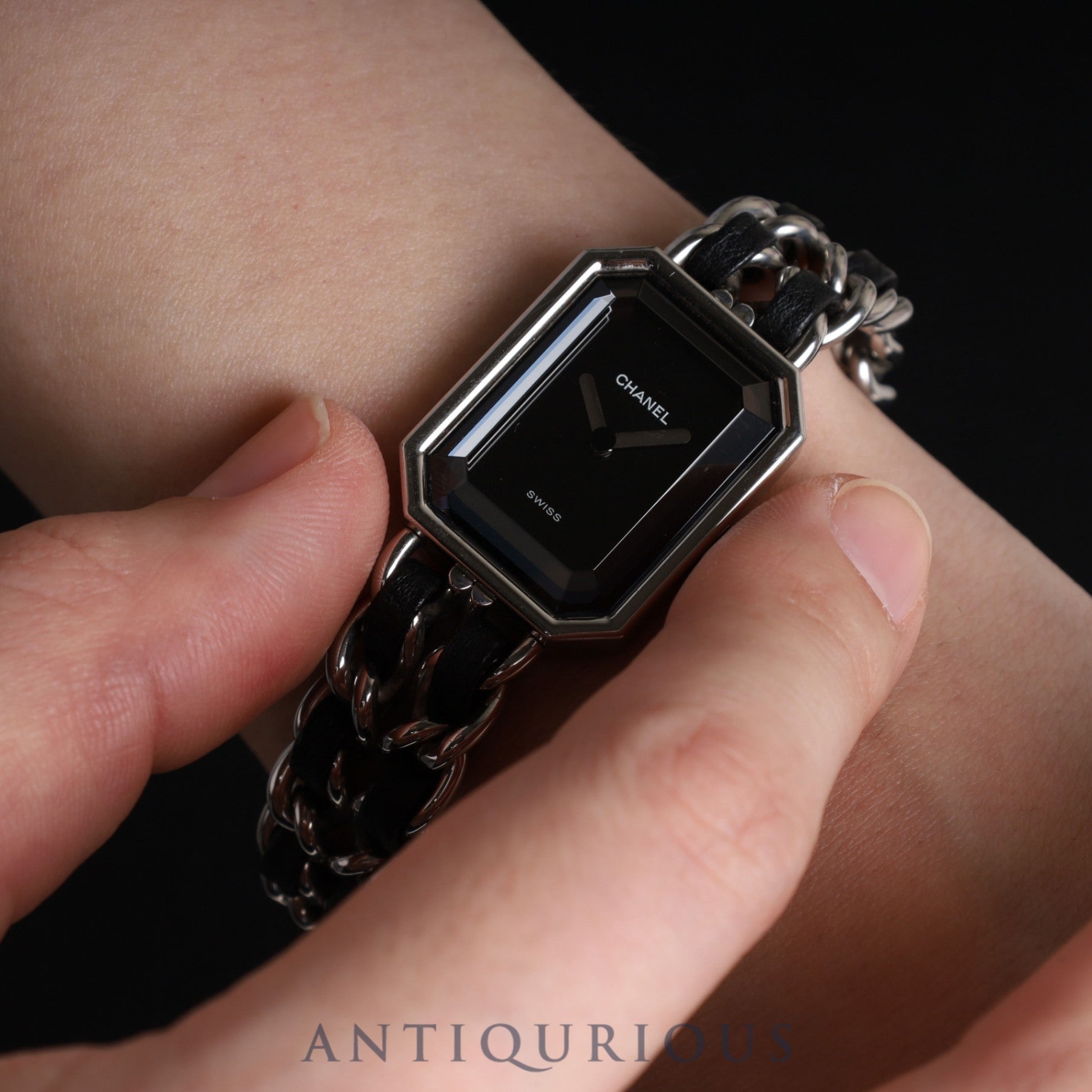 Chanel Premiere M H0001 Quartz Cal.976.001 SS SS/Leather Black Dial Box Overhauled