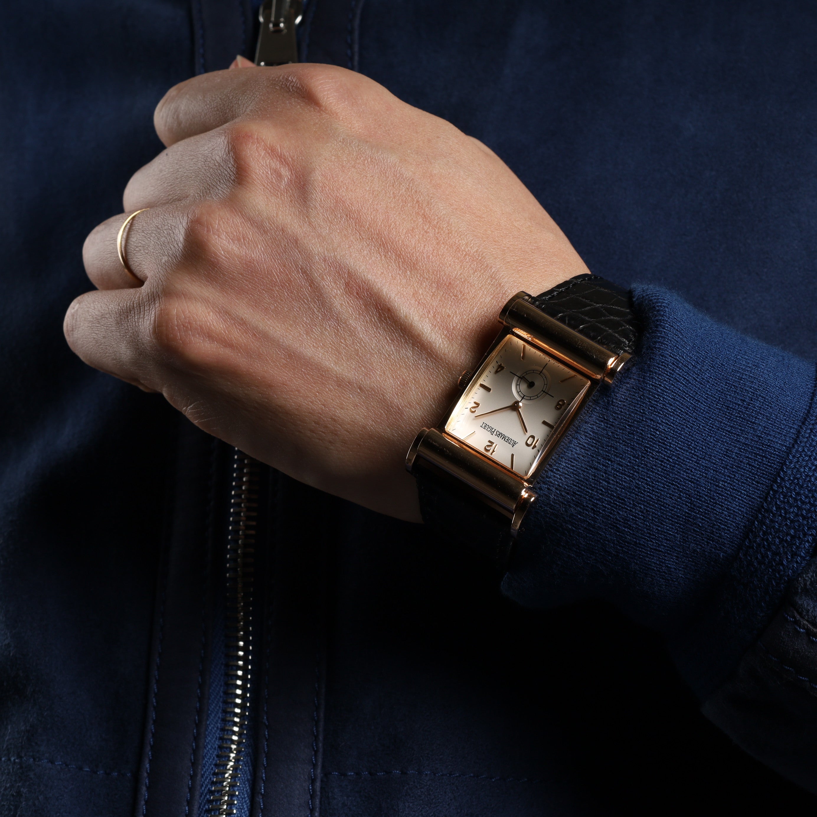 オーデマ・ピゲ カナぺ 149340R.00.A002XX.01 手巻き Cal.2085/2832 750PG 革 純正尾錠(750PG)アイボリー文字盤 紙箱 コンプリートサービス済み