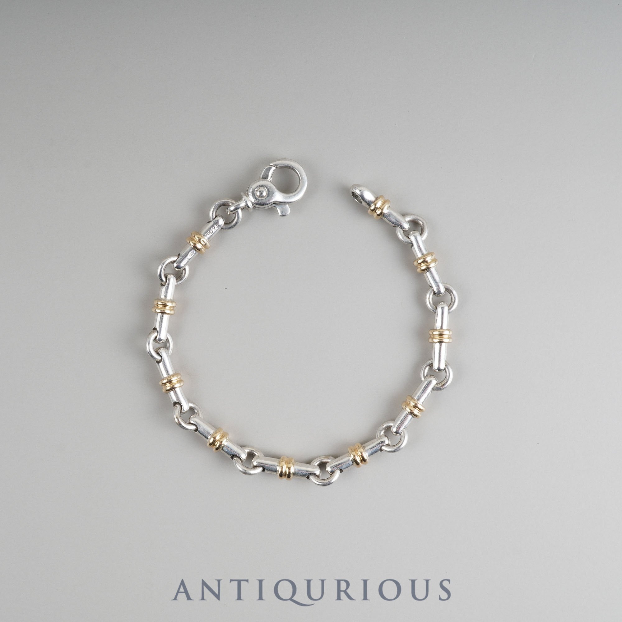 ティファニー ブレスレット ブライドルリンク サークル バー リンク SV925/750 箱 保存袋