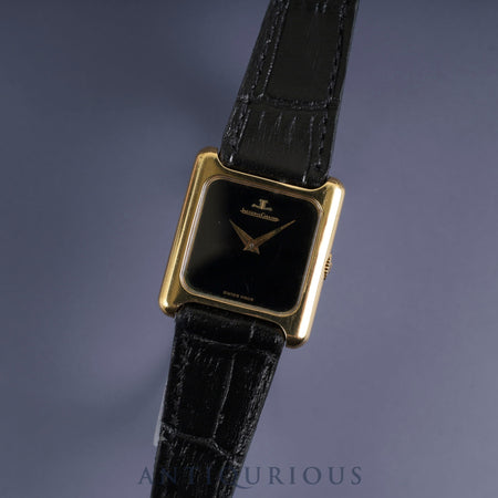 Jaeger-LeCoultre Square Case 6141.21 Manual Winding 750 Leather Genuine Buckle (GP) Onyx Dial Overhauled