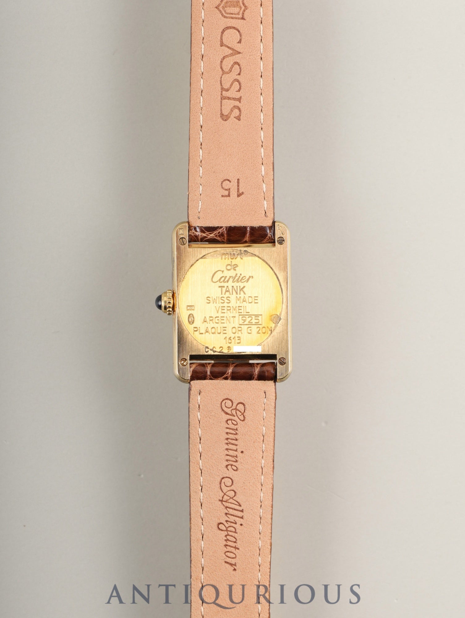 カルティエ マストタンク SM W1006354 / 1613 クォーツ Cal.057 SV925 革 純正Dバックル(GP) サイドトリニティ文字盤(SWISS表記 )1996年頃~1998年頃 オーバーホール済み