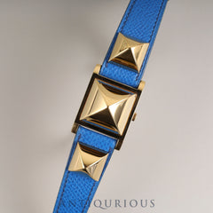 Hermès Medor 11.01 Quartz Cal. 976.001 GP Genuine Leather Strap (◯V Stamp: 1992) Genuine Buckle (GP) White Dial Overhauled