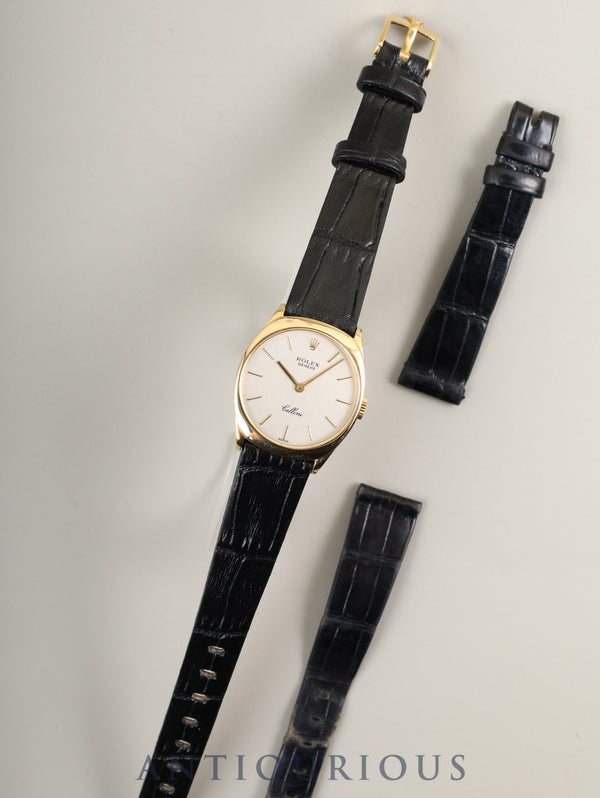 ロレックス チェリーニ 4133 手巻き Cal.1601 750YG 革 純正尾錠(750YG)シャンパン文字盤 43番台(1975年)オーバーホール済み