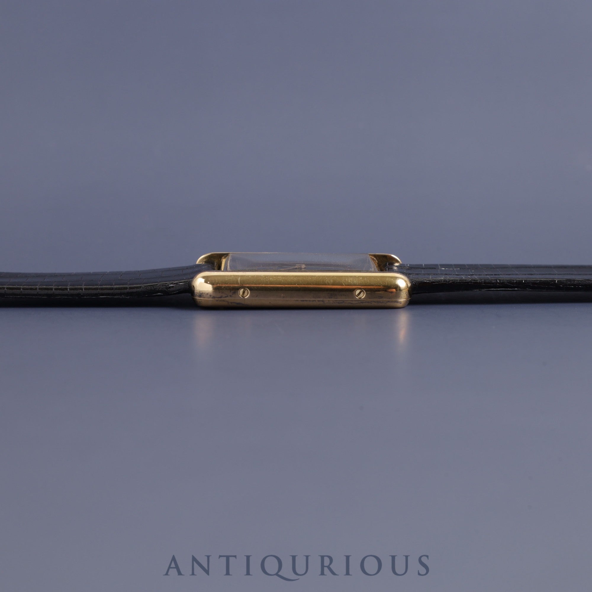 Cartier Must Tank LM 6 81006 Quartz Cal.81 SV925 Leather Genuine Buckle Grey Roman Dial Overhauled