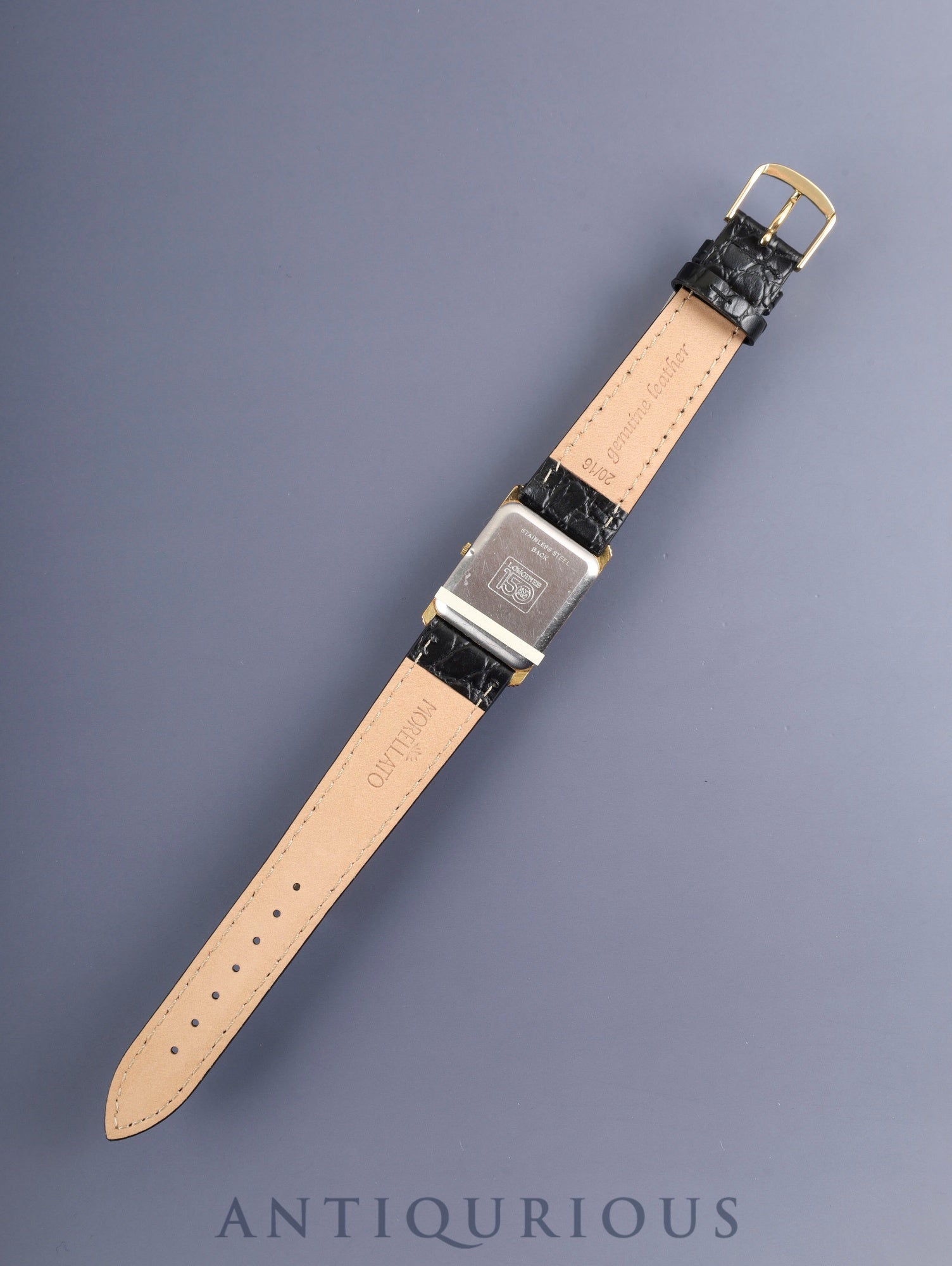 ロンジン 150周年記念モデル 5150 976 クォーツ Cal.L976.2 SS/GP 革 社外尾錠(GP)ホワイト×ゴールド文字盤 オーバーホール済み