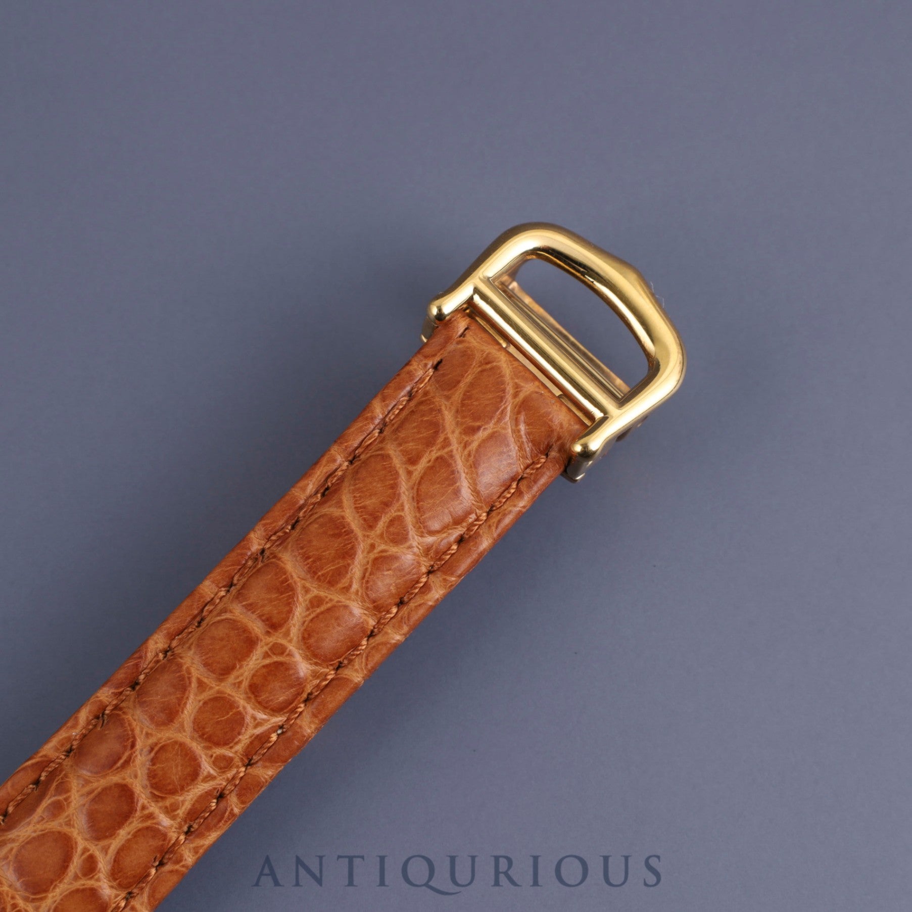 Cartier Must Tank MM 2415 Quartz Cal.057 SV925 Leather Genuine D Buckle (GP) Ivory Roman Dial Overhauled and Finished to Like New