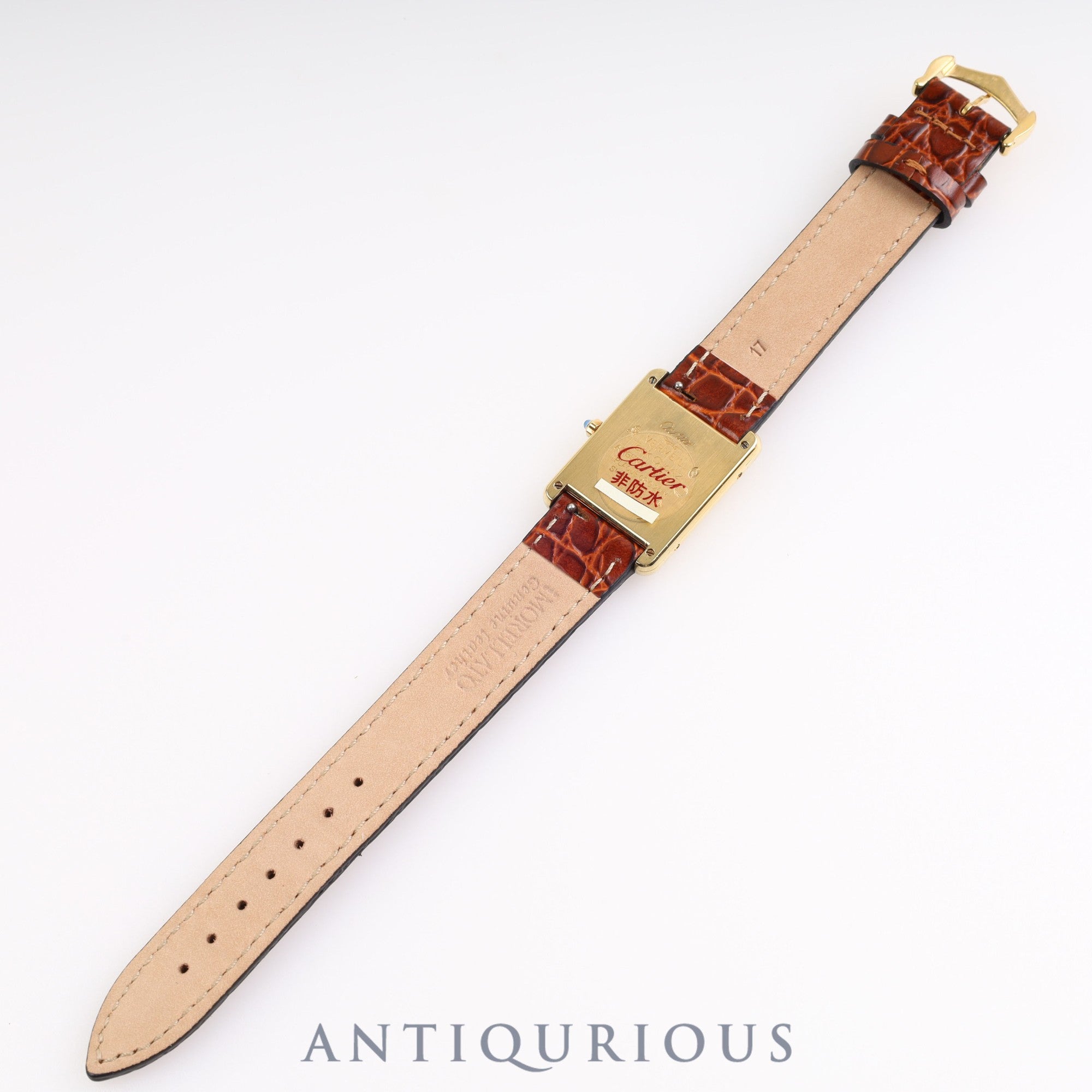 Cartier Must Tank LM QZ 6 81006 SV925 Leather Genuine Buckle Ivory Dial Box Warranty (1987)