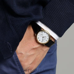 IWC Portofino IW2532 Manual winding Cal.4231 YG Leather Genuine buckle (GP) White dial 31.0mm Overhauled IWC