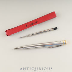 Cartier Trinity Ballpoint Pen, Metal/GP, Twist Style, Unused, Genuine Refill