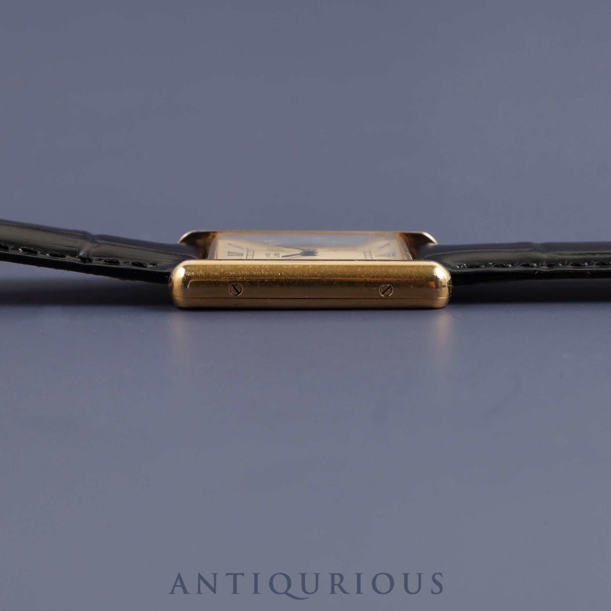 Cartier Must Tank LM W1002754 / 1615 Quartz Cal.90 925 Leather Genuine D-buckle Ivory Roman Overhauled