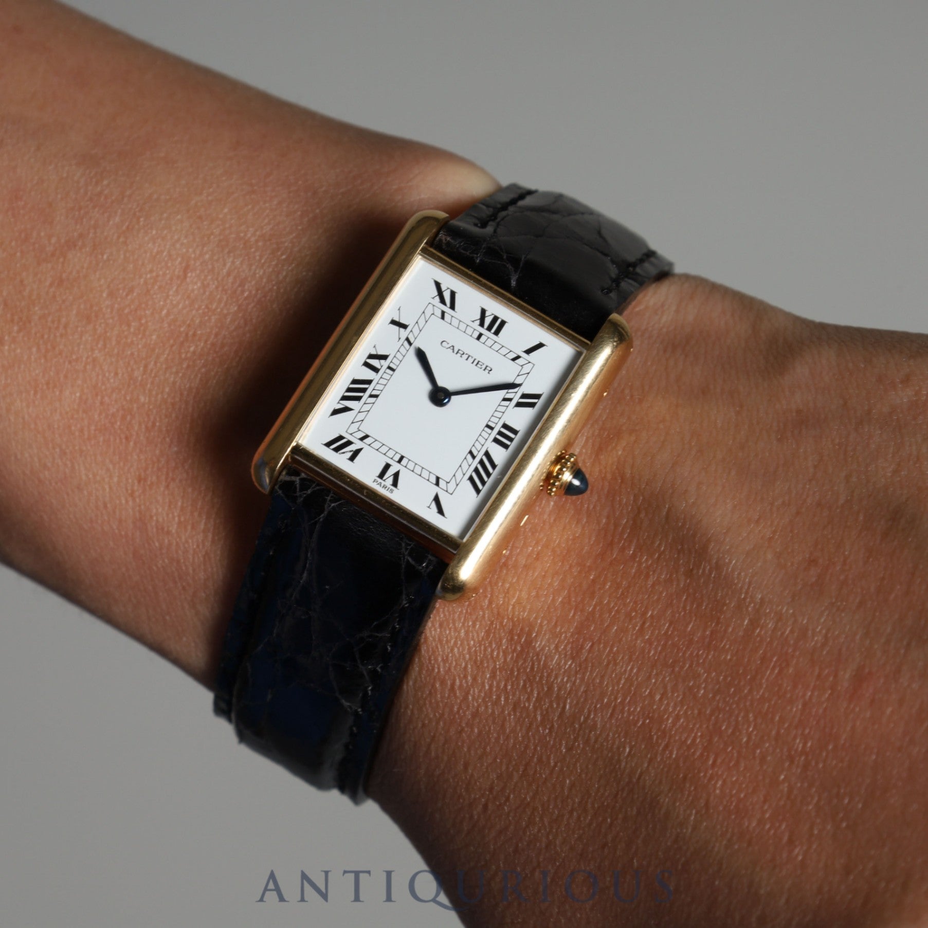 Cartier Louis Cartier LM 78086 Manual winding Cal.78-1 (ETA2512-1) 750YG Leather Genuine buckle (750) White PARIS dial Warranty card (1978) Box