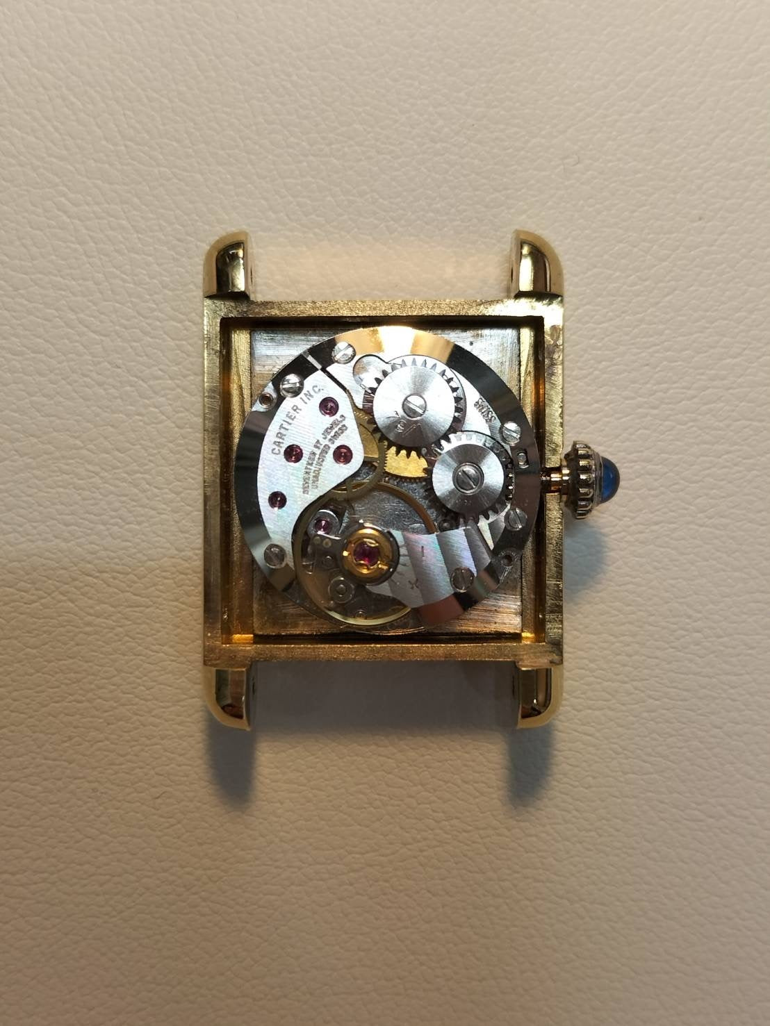 Cartier Must Tank SM Manual winding Cal.78-1 SV925 Original leather strap Original pin buckle Onyx dial (SWISS表記) Overhauled