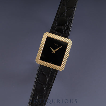 Piaget Protocol 9154 Manual winding Cal.9P2 750 Leather Genuine buckle (750) Black dial Overhauled