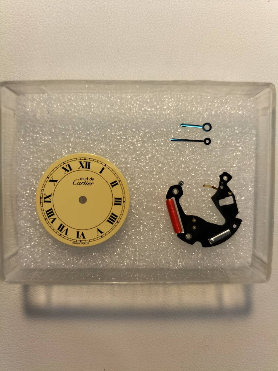 Cartier Must Vendôme VLC SM Quartz Cal.690 SV925 Leather Strap with Genuine GP Buckle, Ivory Roman Dial, Overhauled