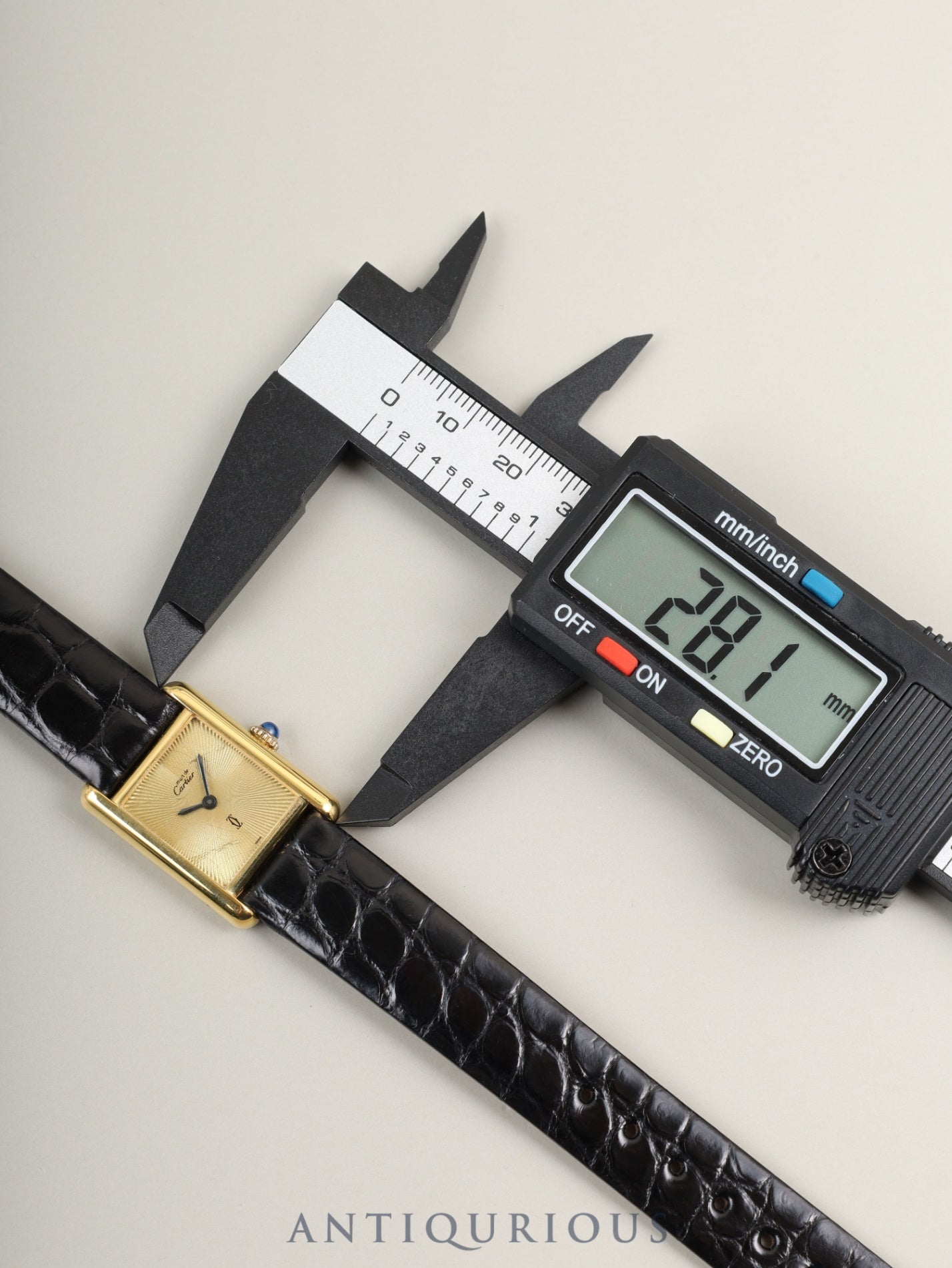 Cartier Must Tank SM Manual Winding Cal. 78-1 SV925 Genuine Buckle (GP) Sunray Dial Overhauled and Finished to Look Like New