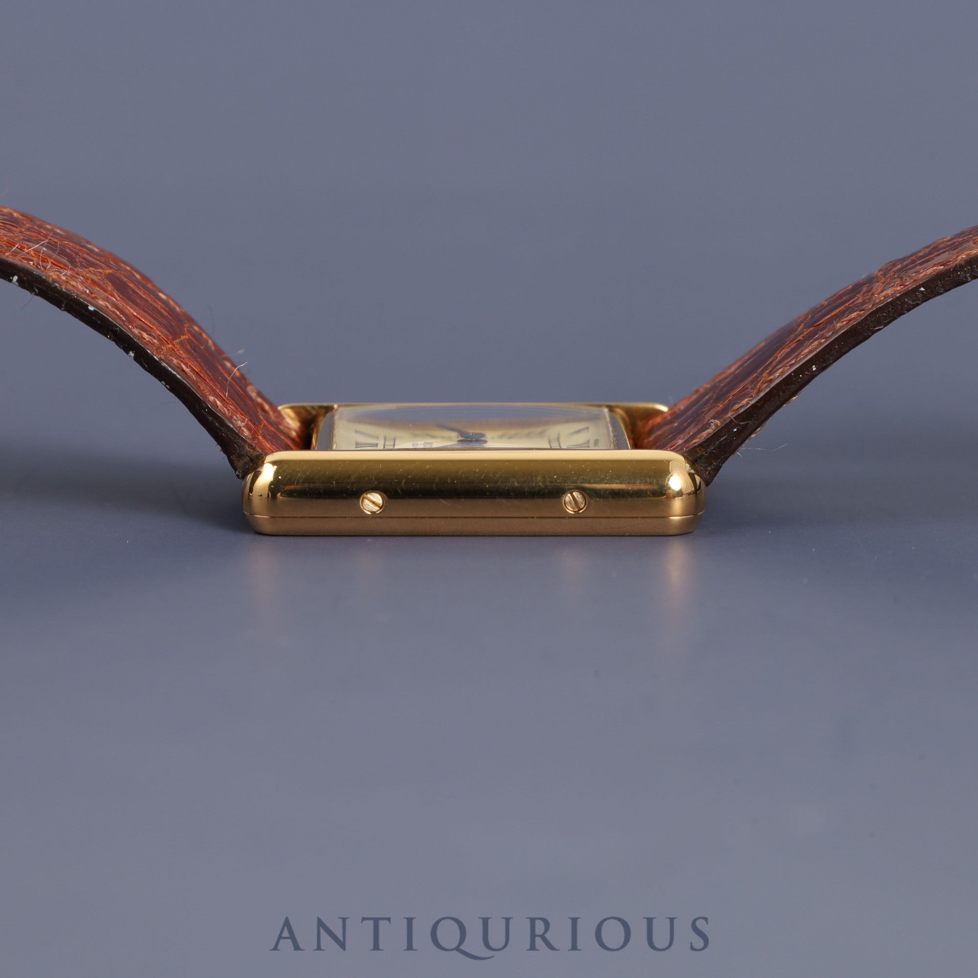 カルティエ マストタンク SM 5057001 クォーツ Cal.057 SV925 純正革ベルト 純正尾錠(GP)アイボリーローマン文字盤 1980年代半ば~1994年頃 オーバーホール済み