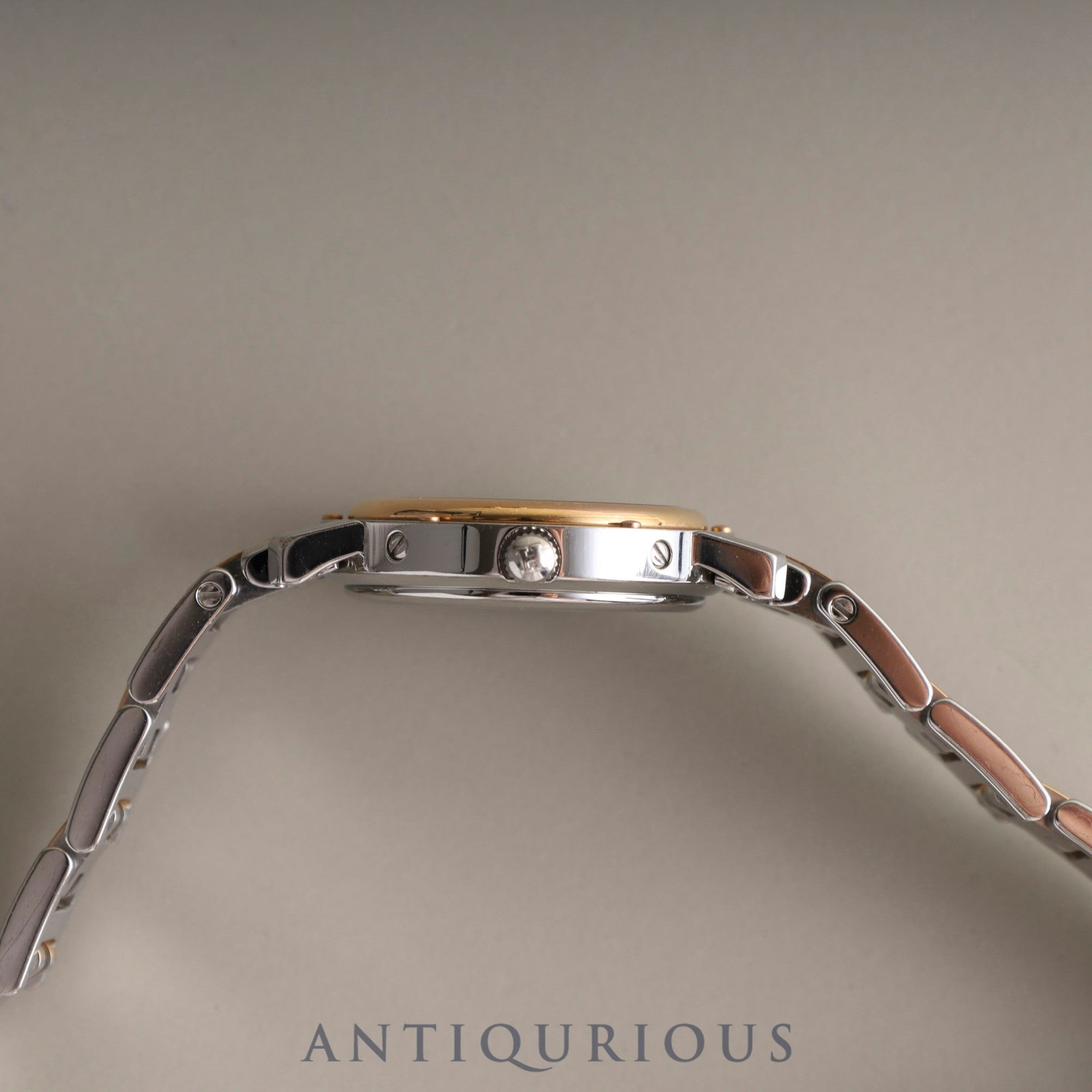 Hermes Clipper Nacle CL4.221 Quartz SS/GP Shell Arabic Dial Box Warranty Overhauled