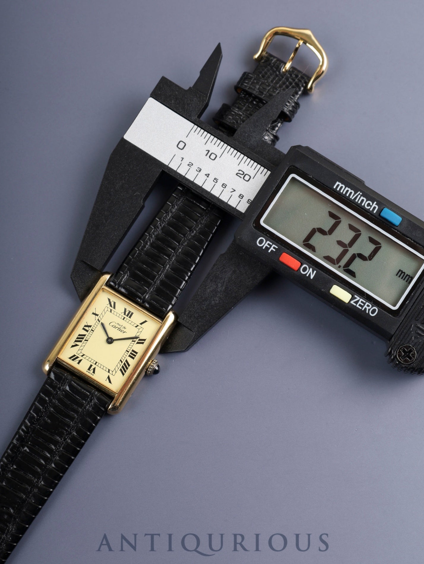 カルティエ マストタンク LM 手巻き Cal.78-1 SV925 革 純正尾錠(GP)アイボリーローマン文字盤(SWISS表記)オーバーホール済み