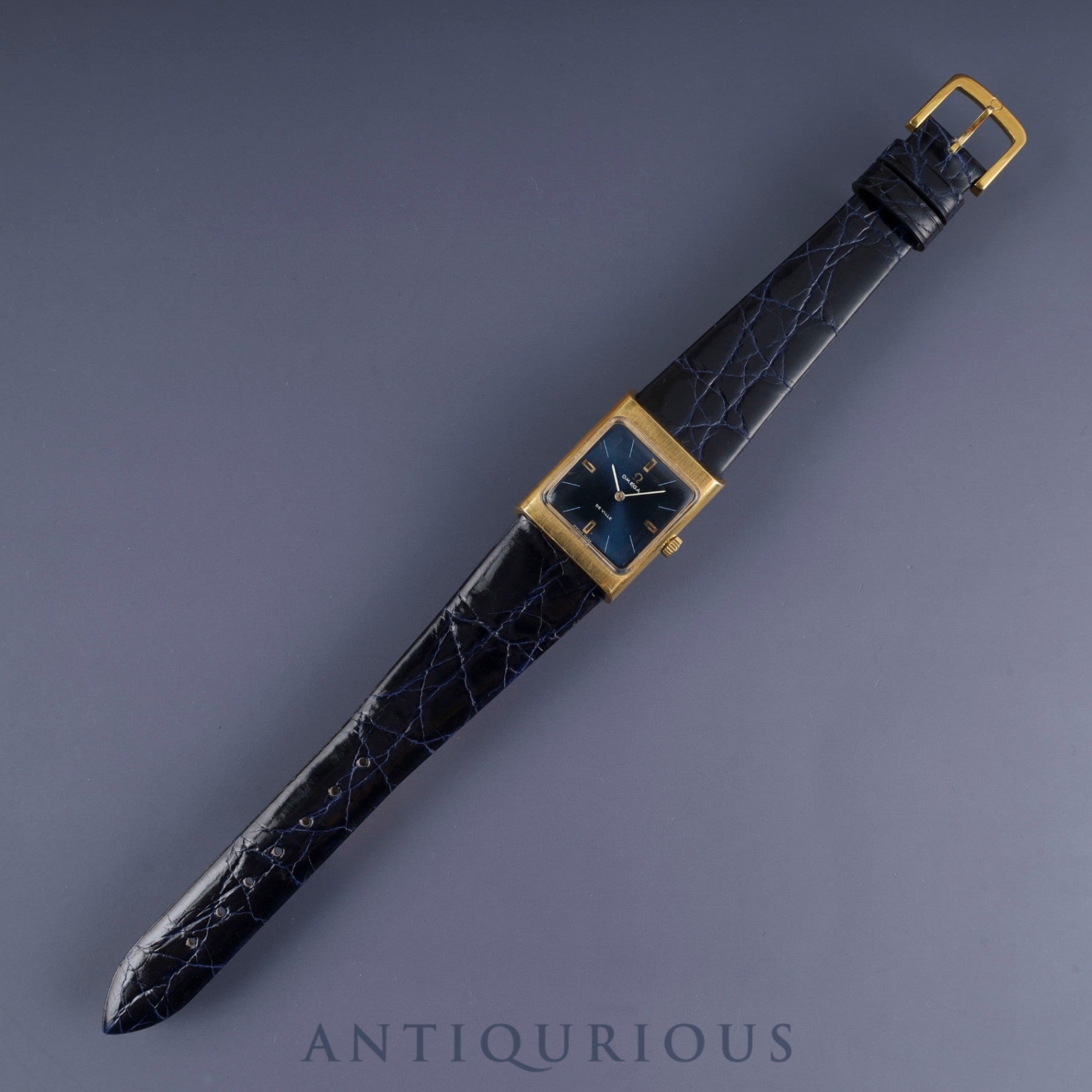 Omega De Ville 511324 Manual winding GP Leather Genuine buckle (GP) Blue dial (minor scratches on glass) Overhauled