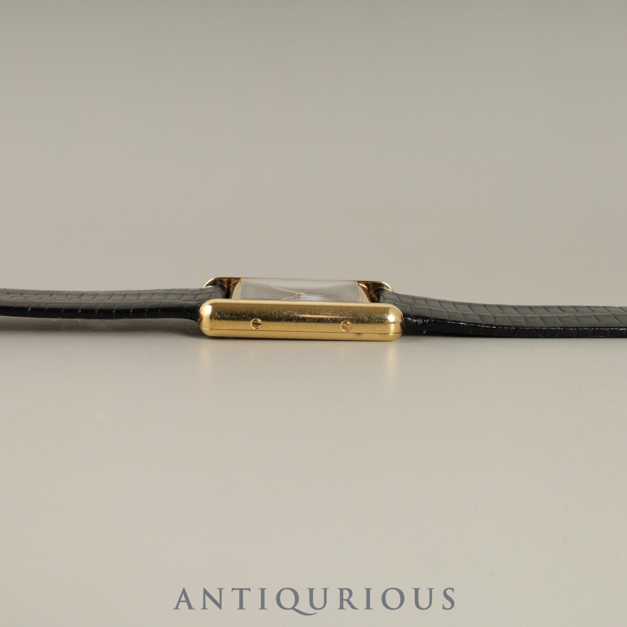 カルティエ マストタンク SM 3 66001 クォーツ SV925 革 純正尾錠(GP) グレー飛びローマン文字盤 箱 冊子 保証書(1983年) タグ カルティエブティックにてコンプリートサービス(フルメンテナンス)済み