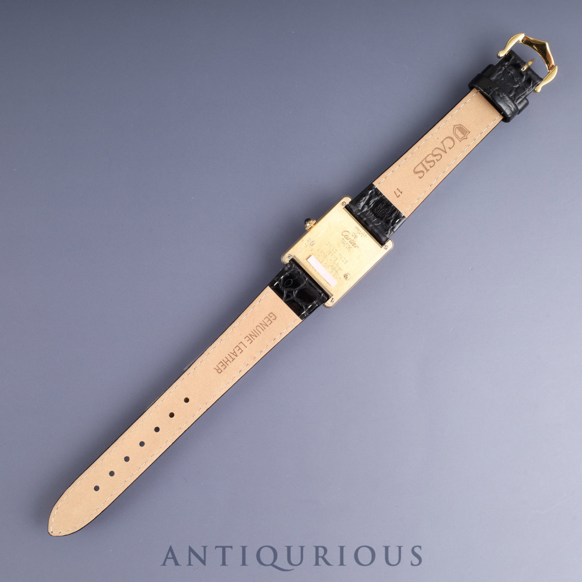 Cartier Must Tank LM W1002753 / 1615 Quartz SV925 Leather Genuine buckle (GP) Ivory Roman dial Warranty (1996) Complete service (full maintenance) completed at Cartier boutique
