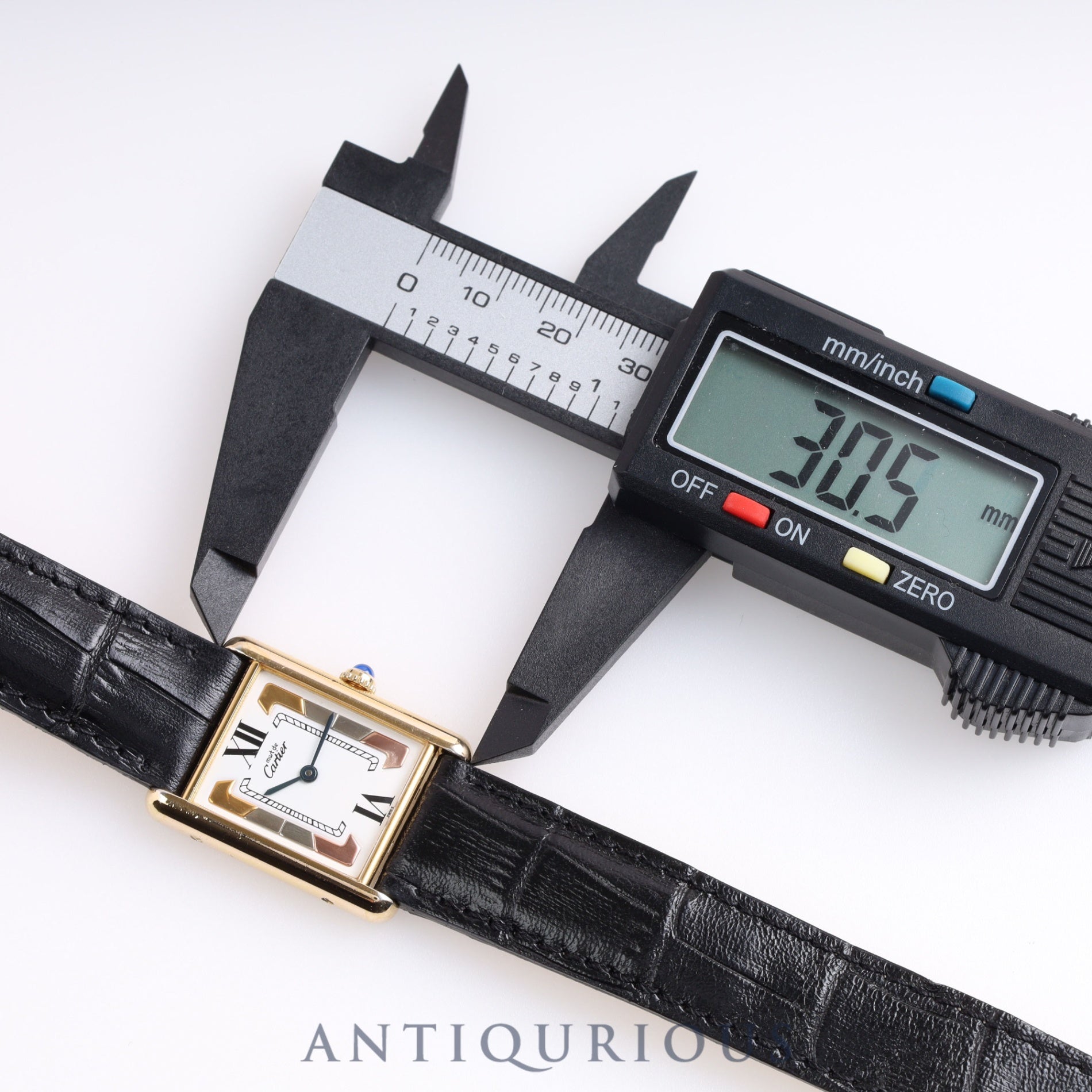 Cartier Must Tank LM QZ Trinity Dial Open Guarantee Box