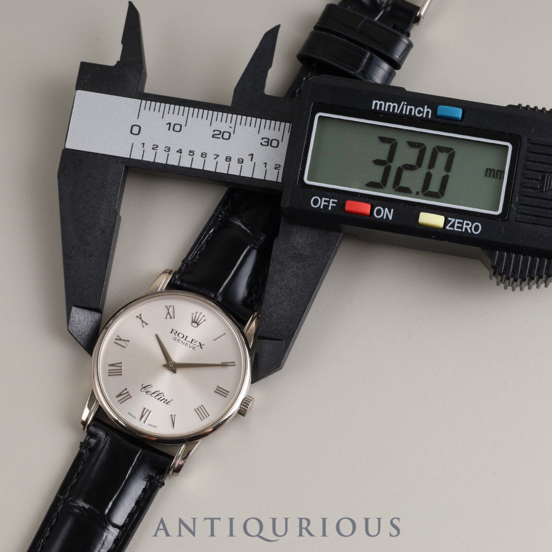 ロレックス チェリーニ 5116 手巻き Cal.1602 WG 革 純正尾錠(750)シルバー文字盤 M番(2007~2008年)