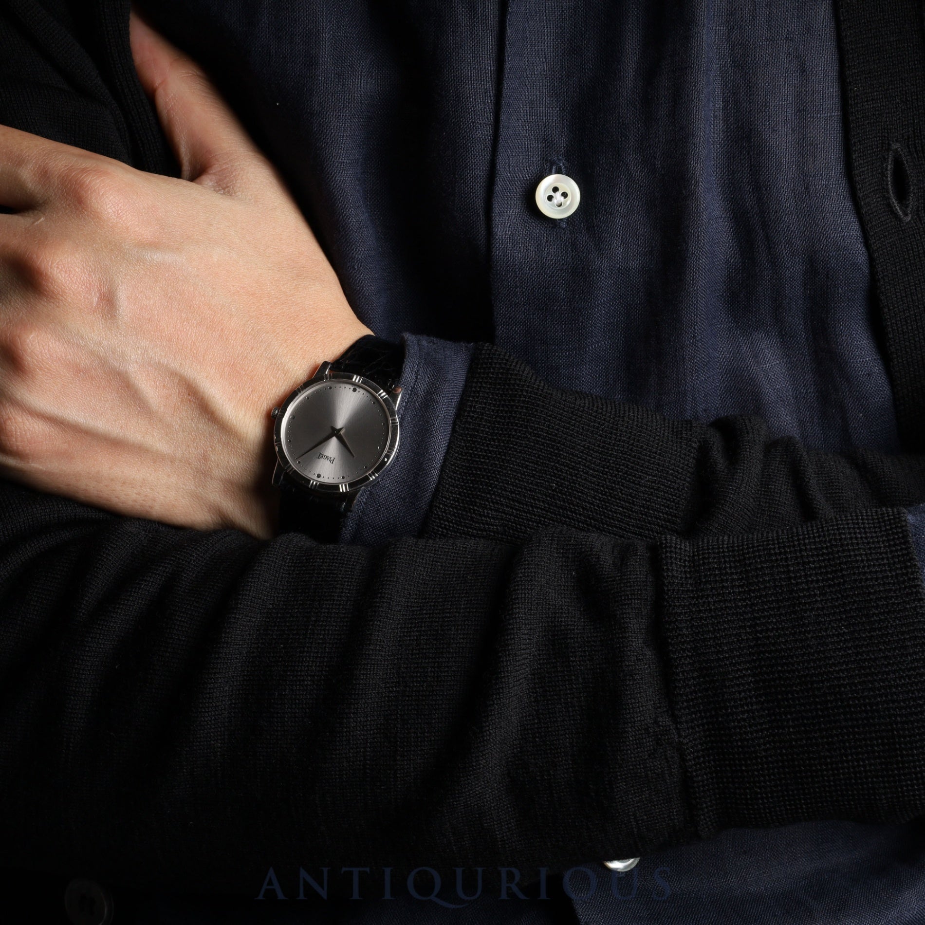 ピアジェ ダンサー 84023 クォーツ Cal.- 750WG 純正革ベルト 純正尾錠(750WG)シルバー文字盤 箱