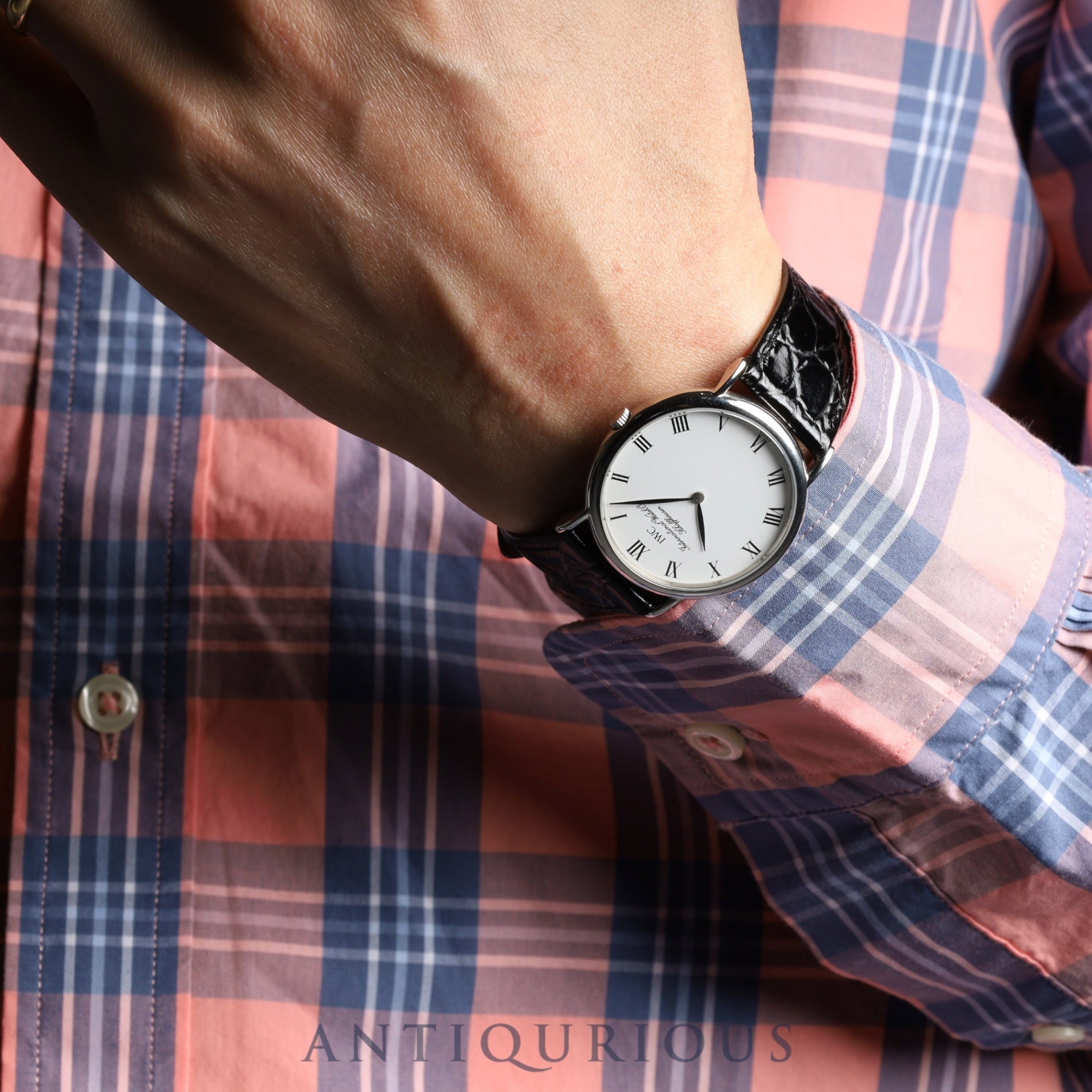 IWC Portofino 3331 Quartz Cal.IWC 22105 SS Leather Genuine Buckle (SS) White Dial Overhauled IWC