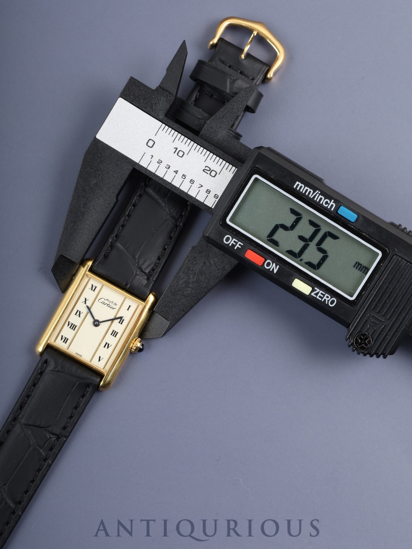 カルティエ マストタンク LM 590005 クォーツ SV925 革 純正尾錠(GP) ストレートローマン文字盤 オーバーホール済み 新品仕上げ済み