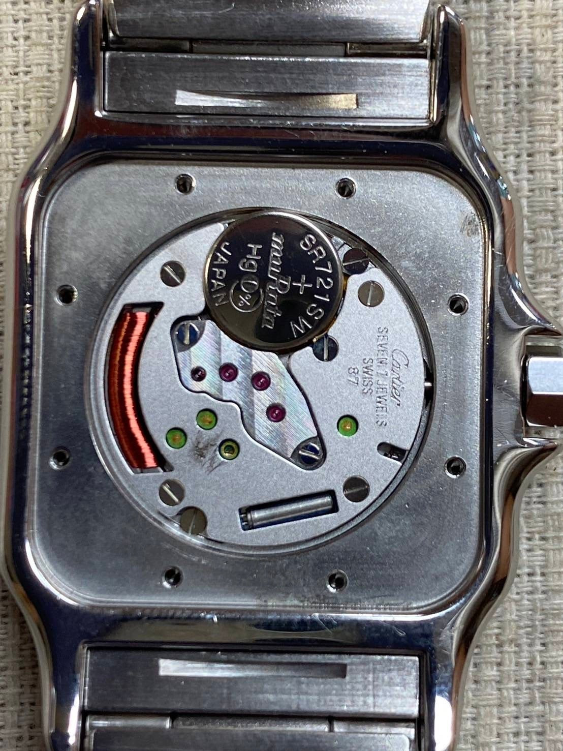 カルティエ サントス ガルベLM W20025D6  / 1564 クォーツ Cal.87  SS SS  アイボリー文字盤 オーバーホール済み