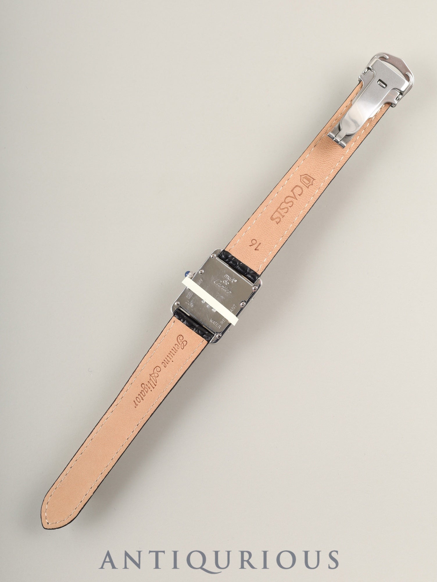 カルティエ マストタンク MM W1014054 / 2416 クォーツ Cal.057 SV925 革 純正Dバックル(SS) ホワイト飛びローマンCC文字盤 1999年頃~2003年頃 オーバーホール済み