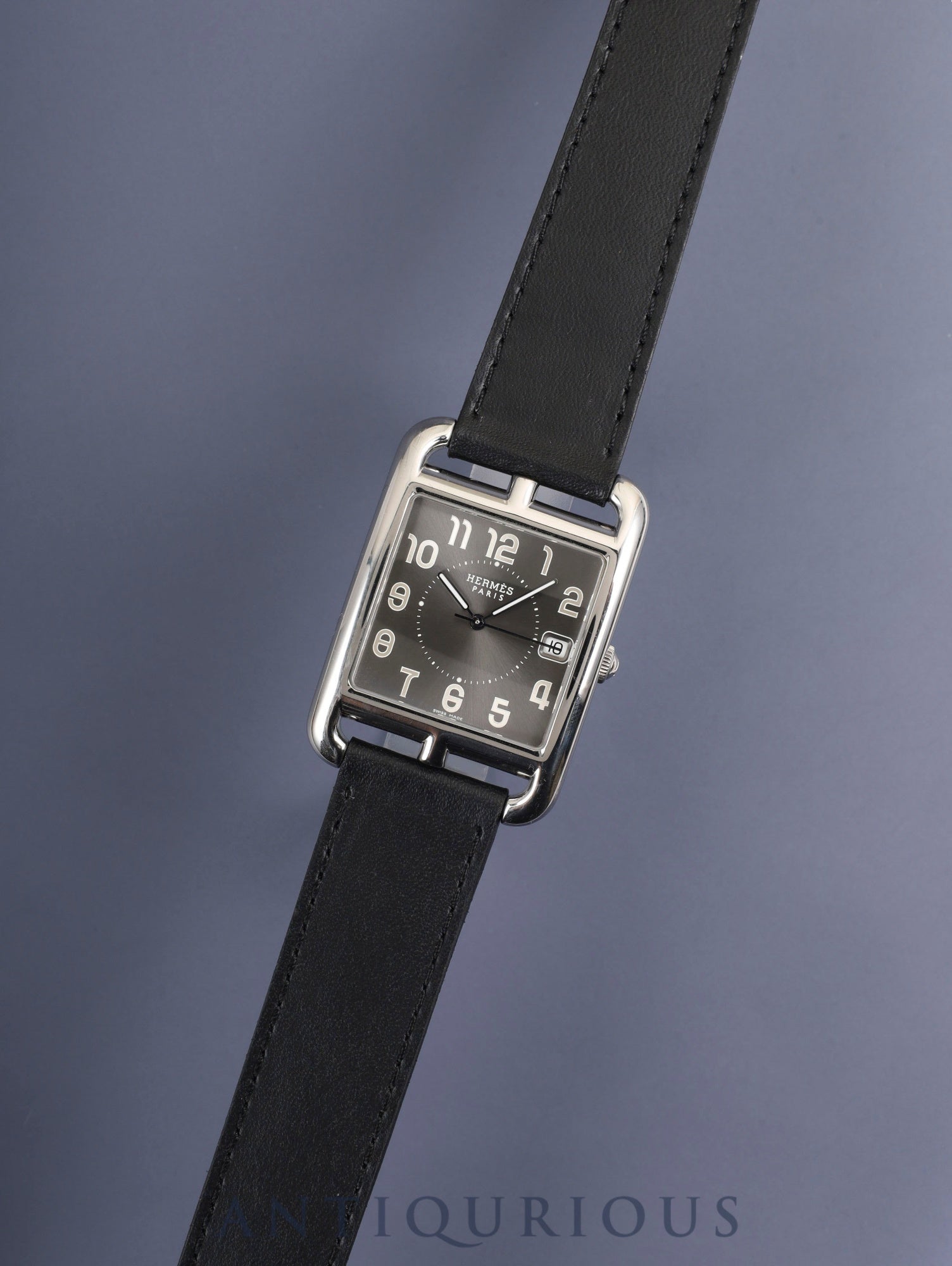 Hermès Cape Cod CC1.810 Quartz Movement, Stainless Steel Leather, Genuine Buckle (Stainless Steel), Gray Arabic Dial, Dust Bag, Overhauled