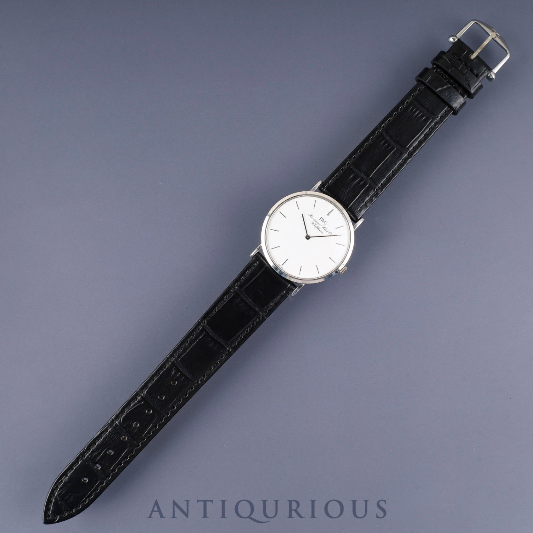 IWC ポートフィノ IW200807 手巻き 750 革 純正尾錠 (SS)ホワイト文字盤 オーバーホール済み アイダブリュシー