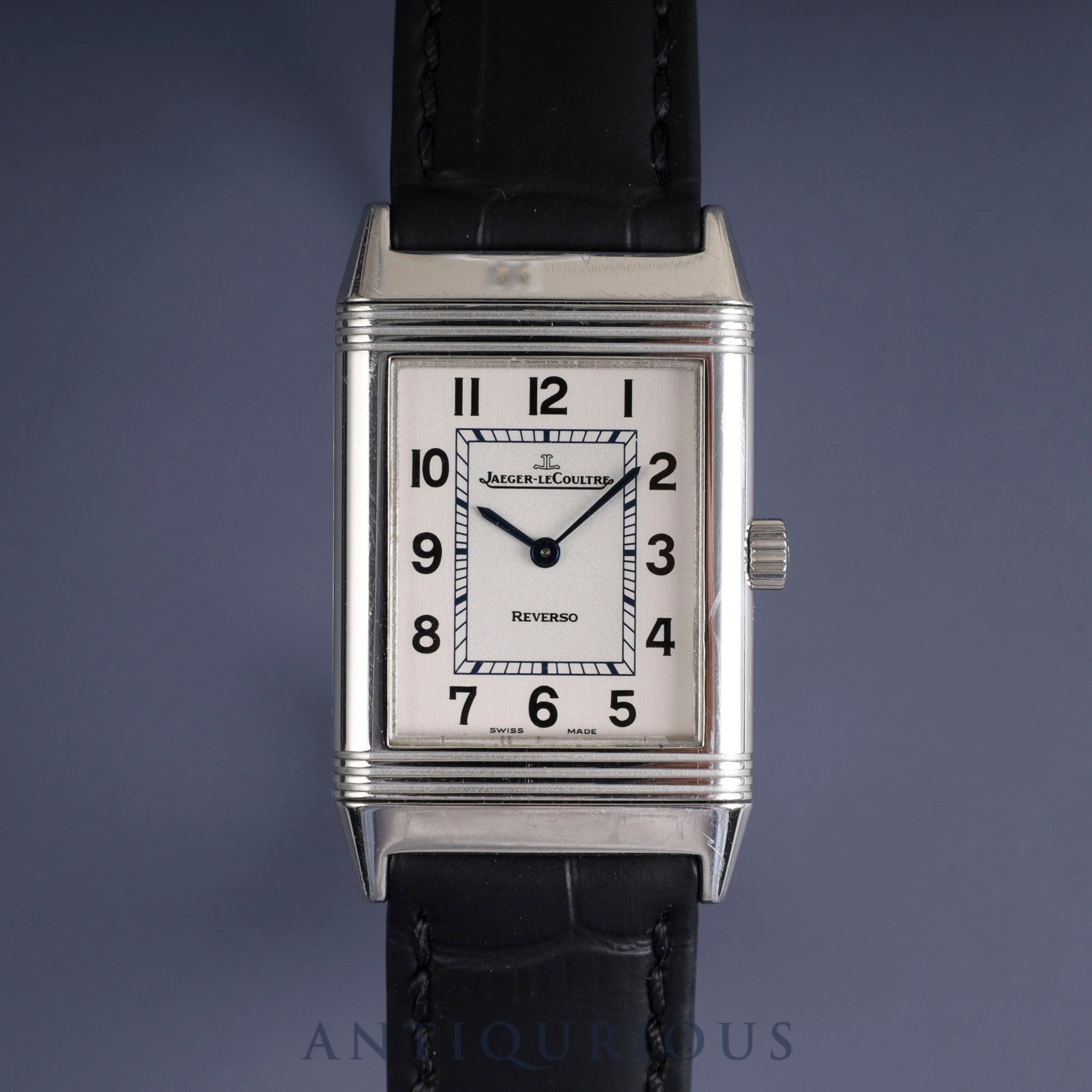 ジャガー・ルクルト レベルソ クラシック Q2508412 / 252.8.86 SS 手巻き Cal.846/1 SS 革 純正バックル(SS) シルバーアラビア文字盤(裏彫りあり)冊子 保証書(2011年) オーバーホール済み