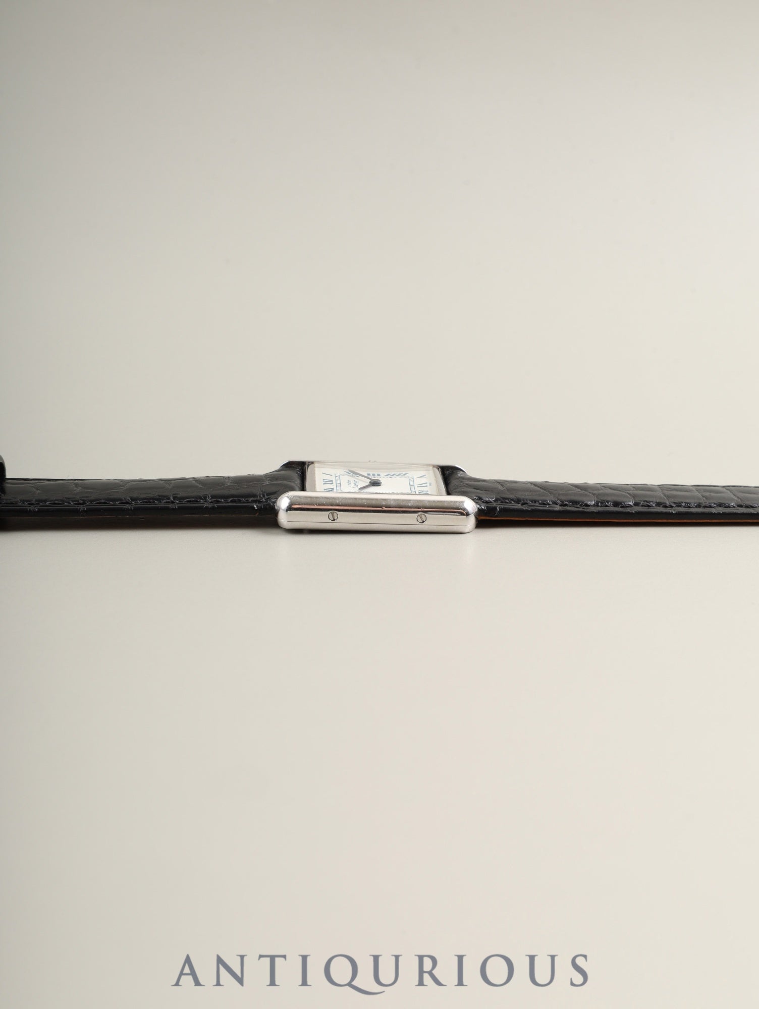 カルティエ マストタンク SM 6057002 クォーツ Cal.057 SV925 革 純正尾錠(SS)ホワイトローマン文字盤 (SWISS表記)オーバーホール済み